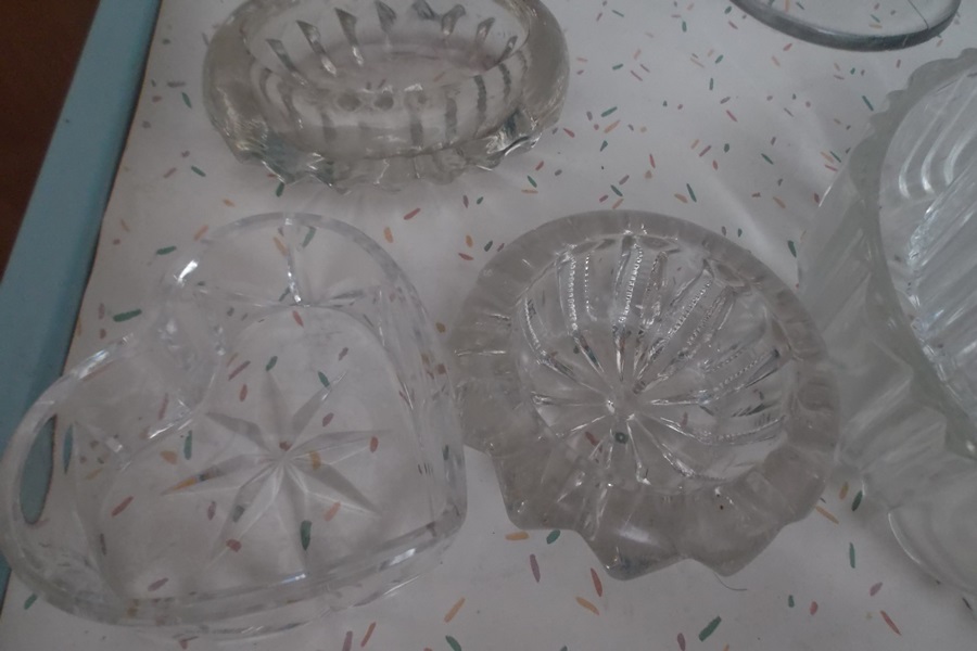 Assortment of Vintage Glass Serving Items