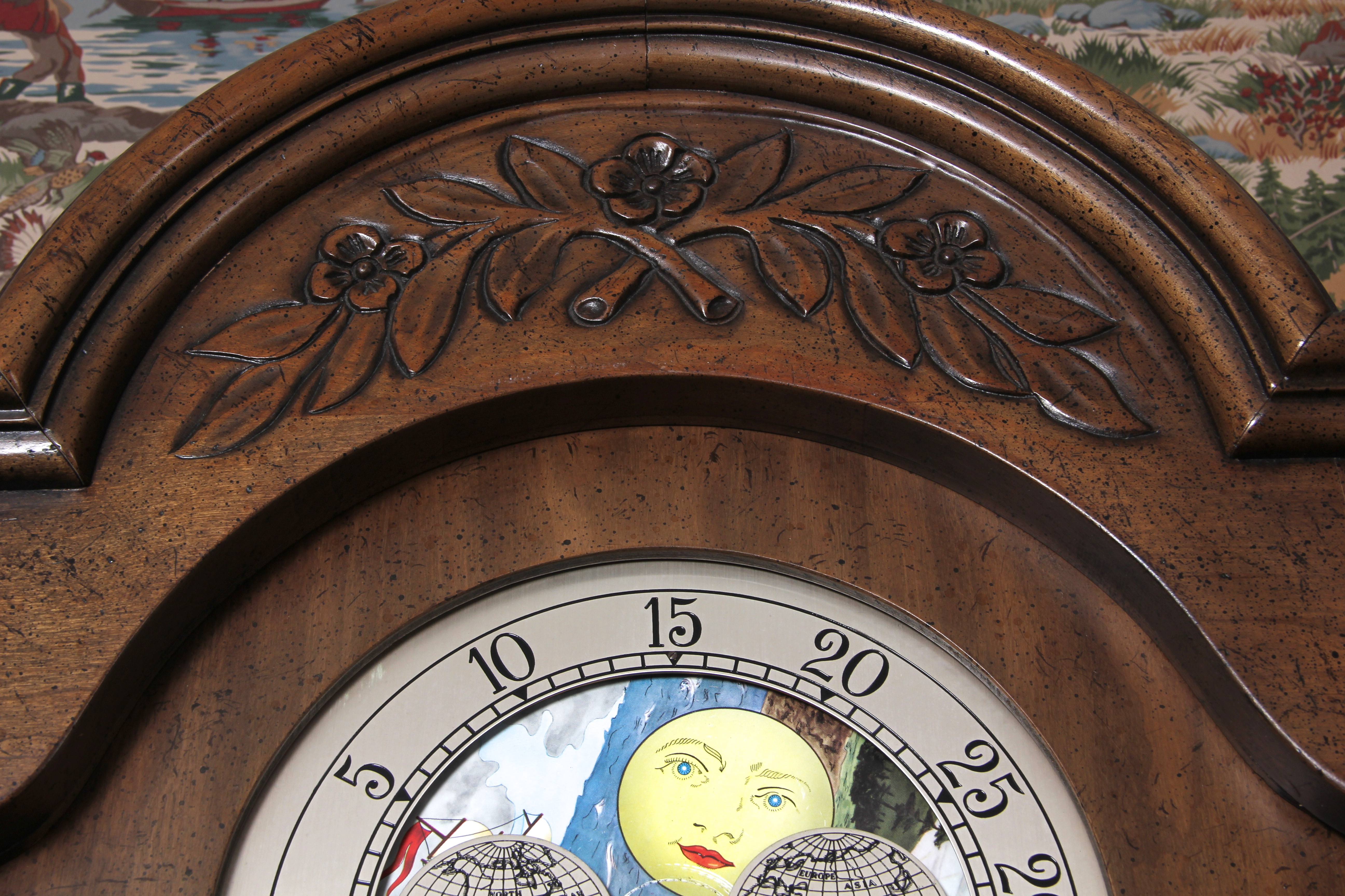 Sligh Trend Fruitwood Grandfather Clock