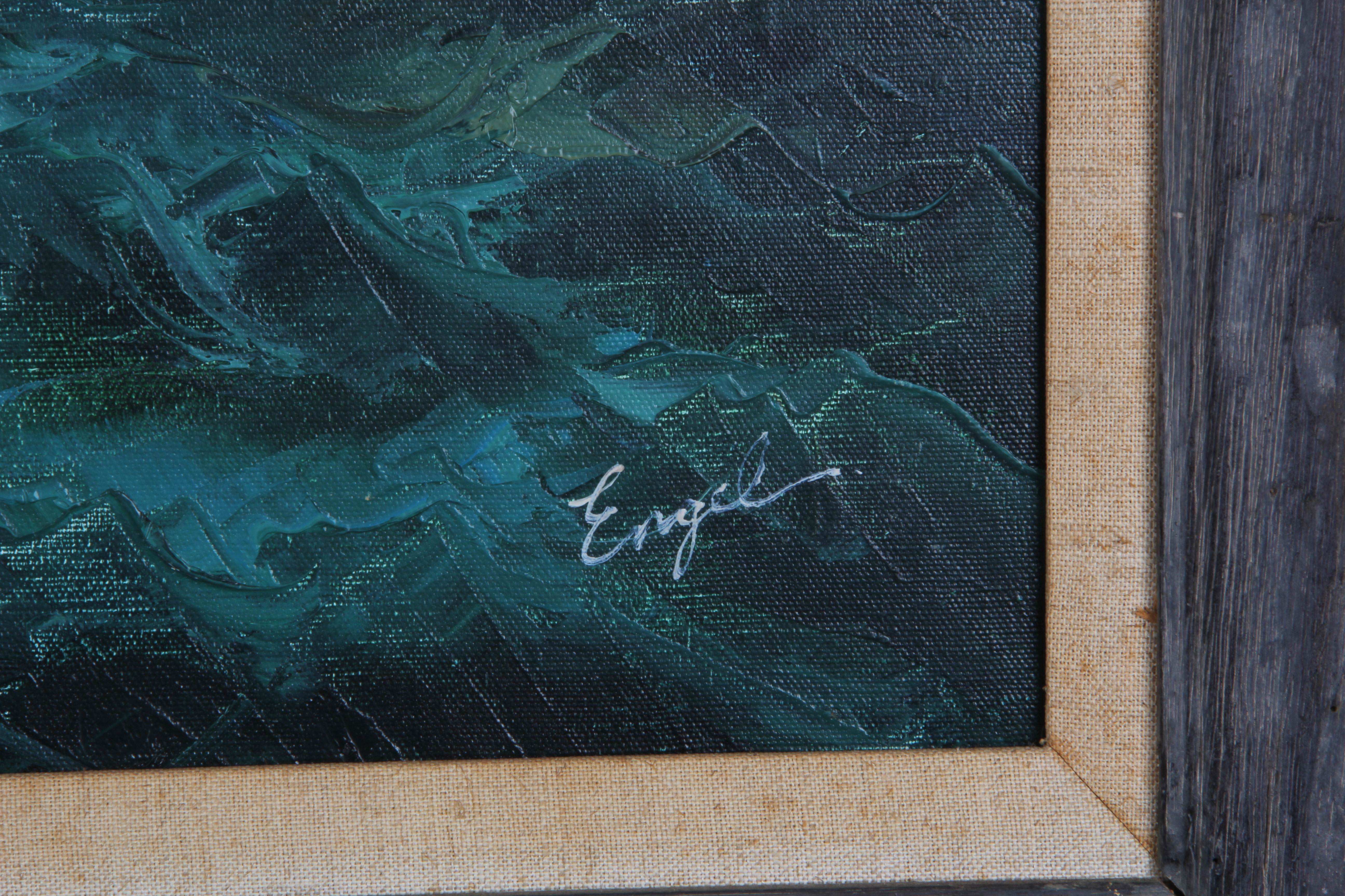 Original Engel Oil on Canvas Seascape
