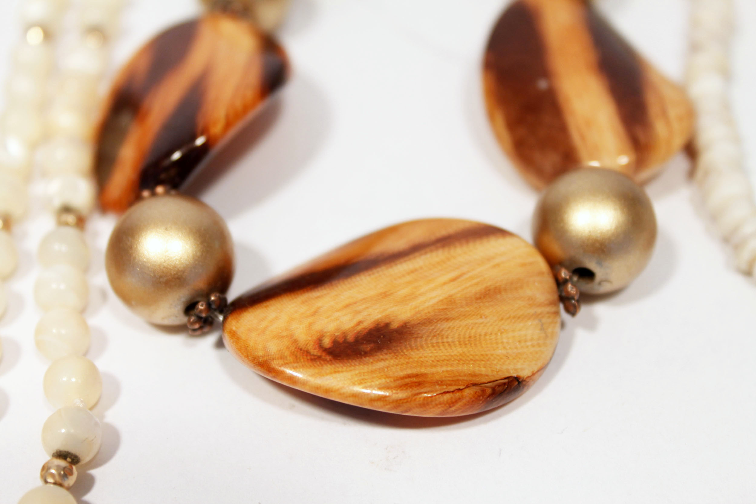 Brown and White Tone Jewelry