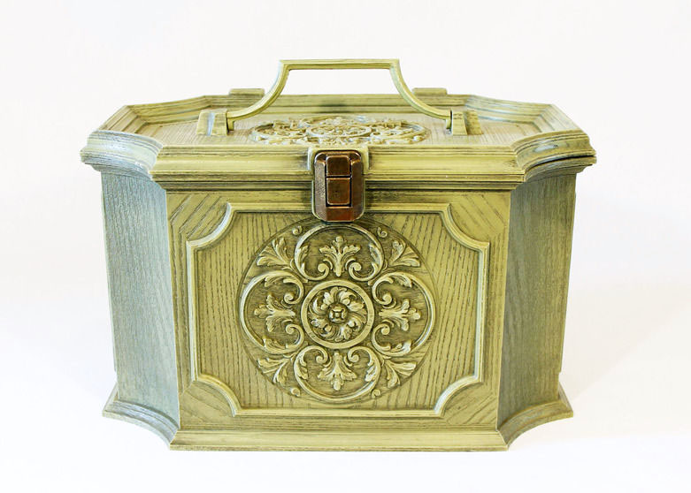 Vintage Max Klein Wonder Wood Sewing Chest 