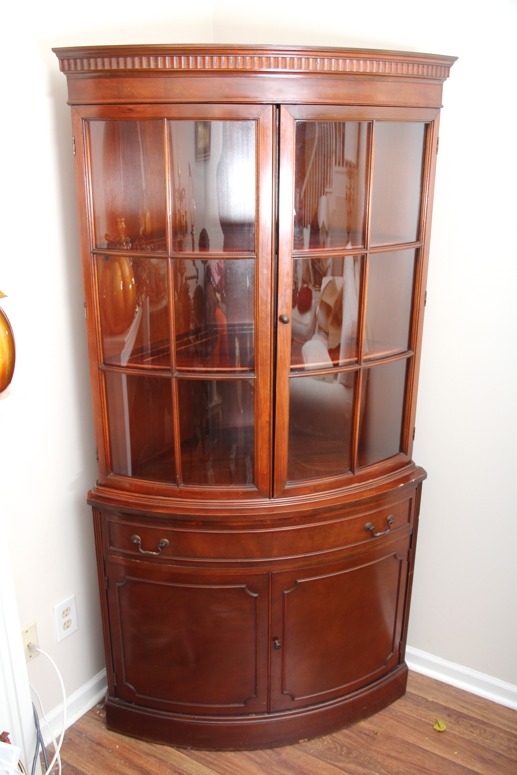 Vintage Corner Display Cabinet