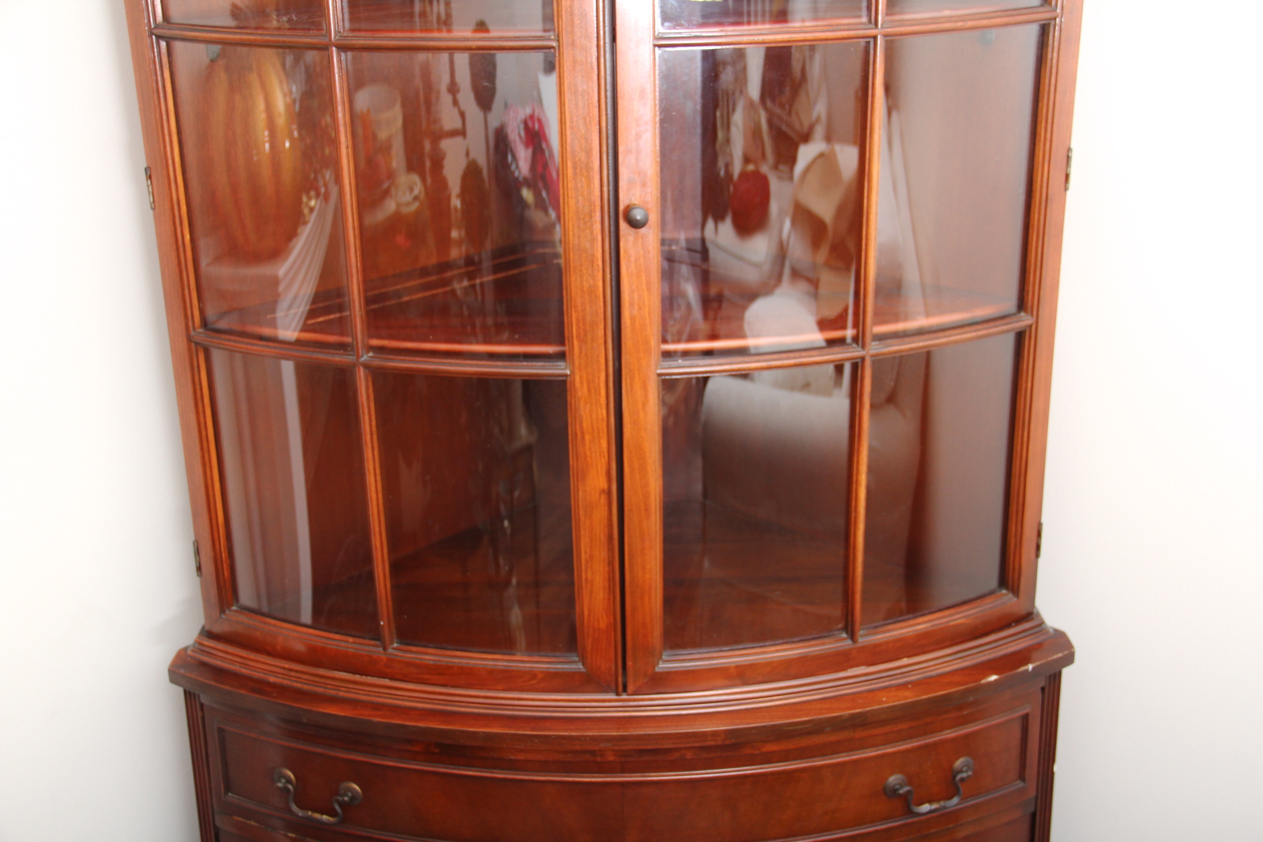 Vintage Corner Display Cabinet