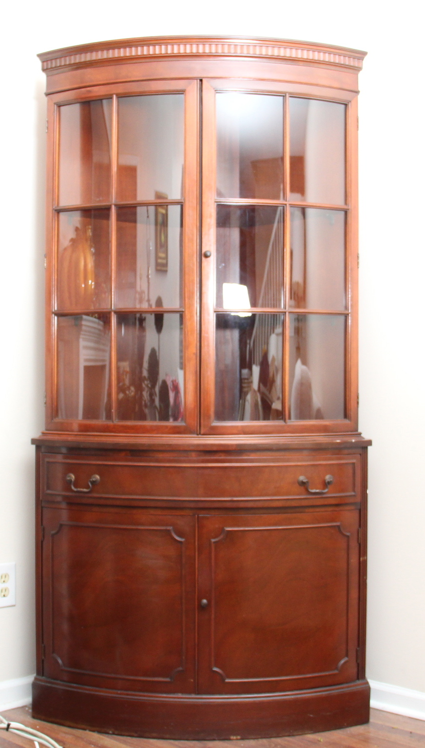 Vintage Corner Display Cabinet