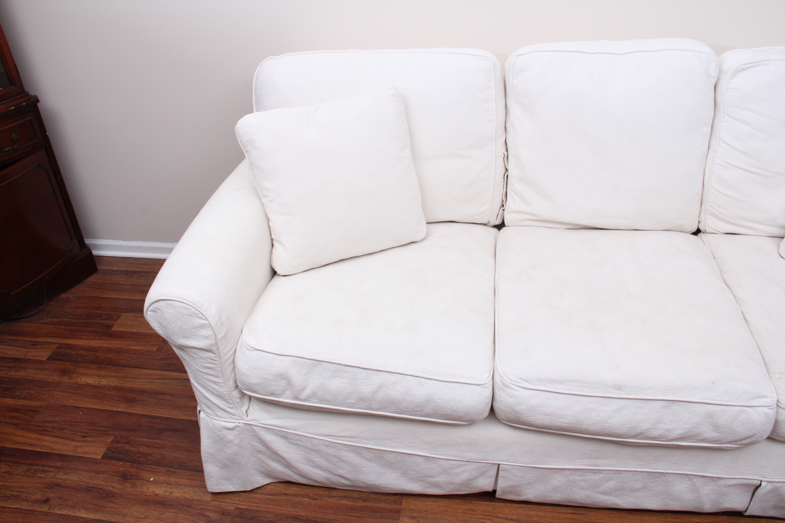 Arhaus Couch with Camden Collection Slipcovers