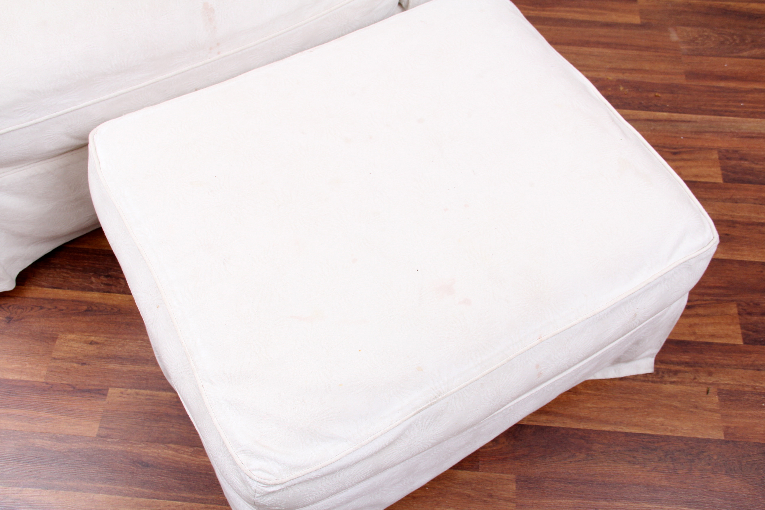 Arhaus Chair and Ottoman with Camden Collection Slipcovers