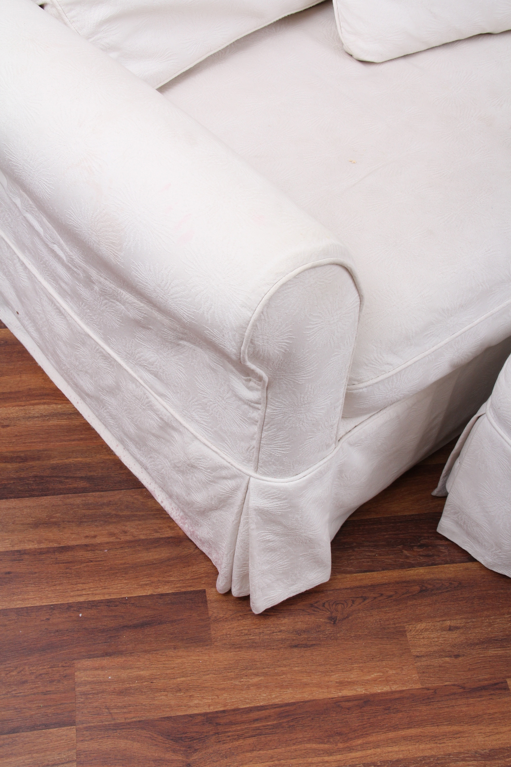 Arhaus Chair and Ottoman with Camden Collection Slipcovers