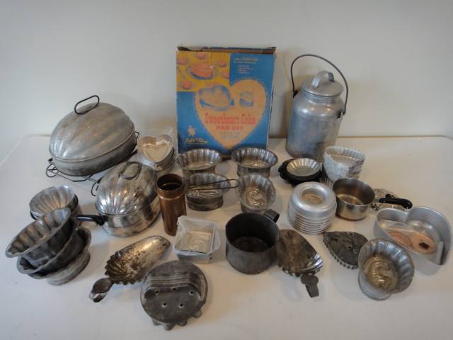 Collection of Vintage Jello Molds & More