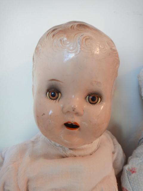 Three Vintage Composition Baby Dolls