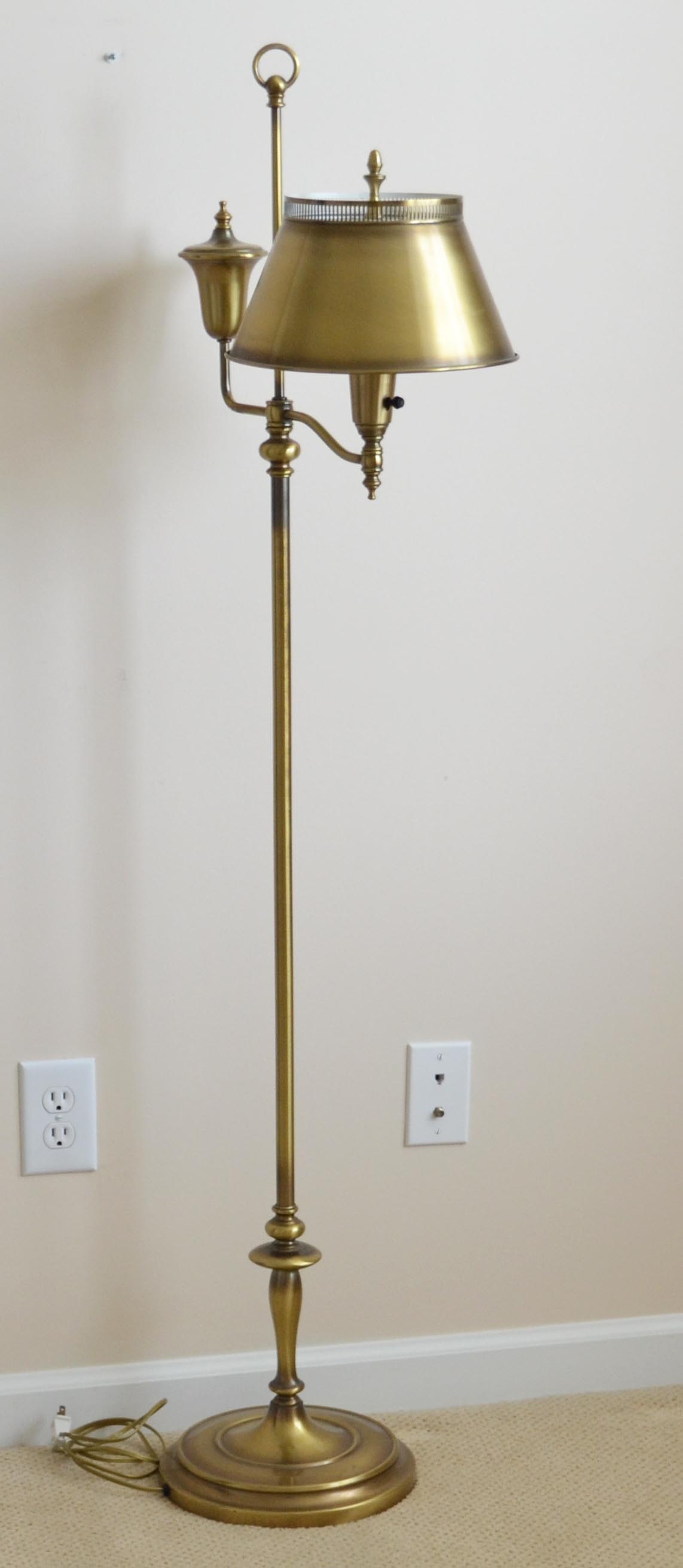 Vintage Rembrandt Torchiere Brass Floor Lamp