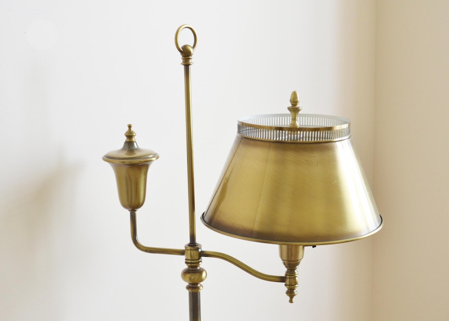 Vintage Rembrandt Torchiere Brass Floor Lamp