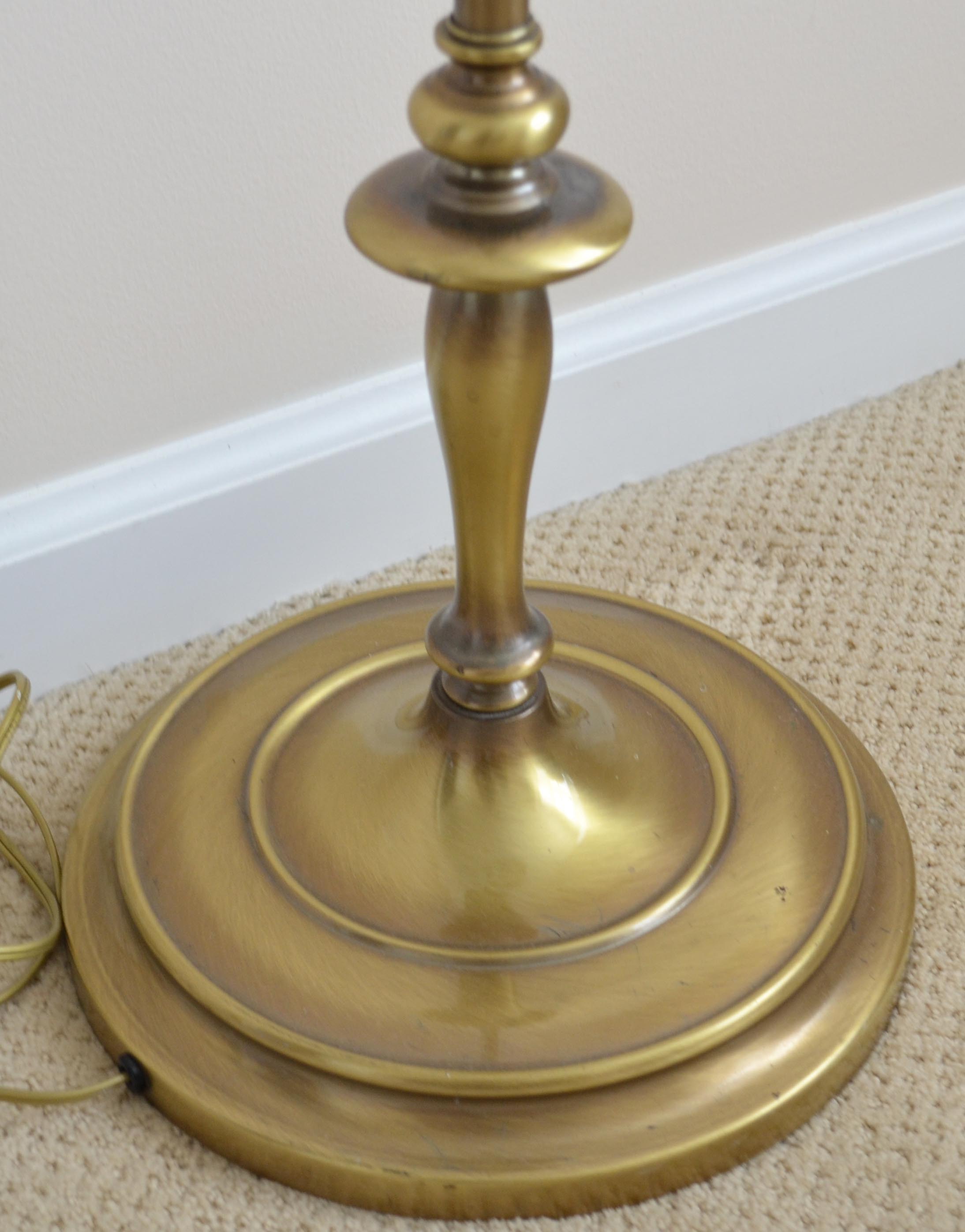 Vintage Rembrandt Torchiere Brass Floor Lamp