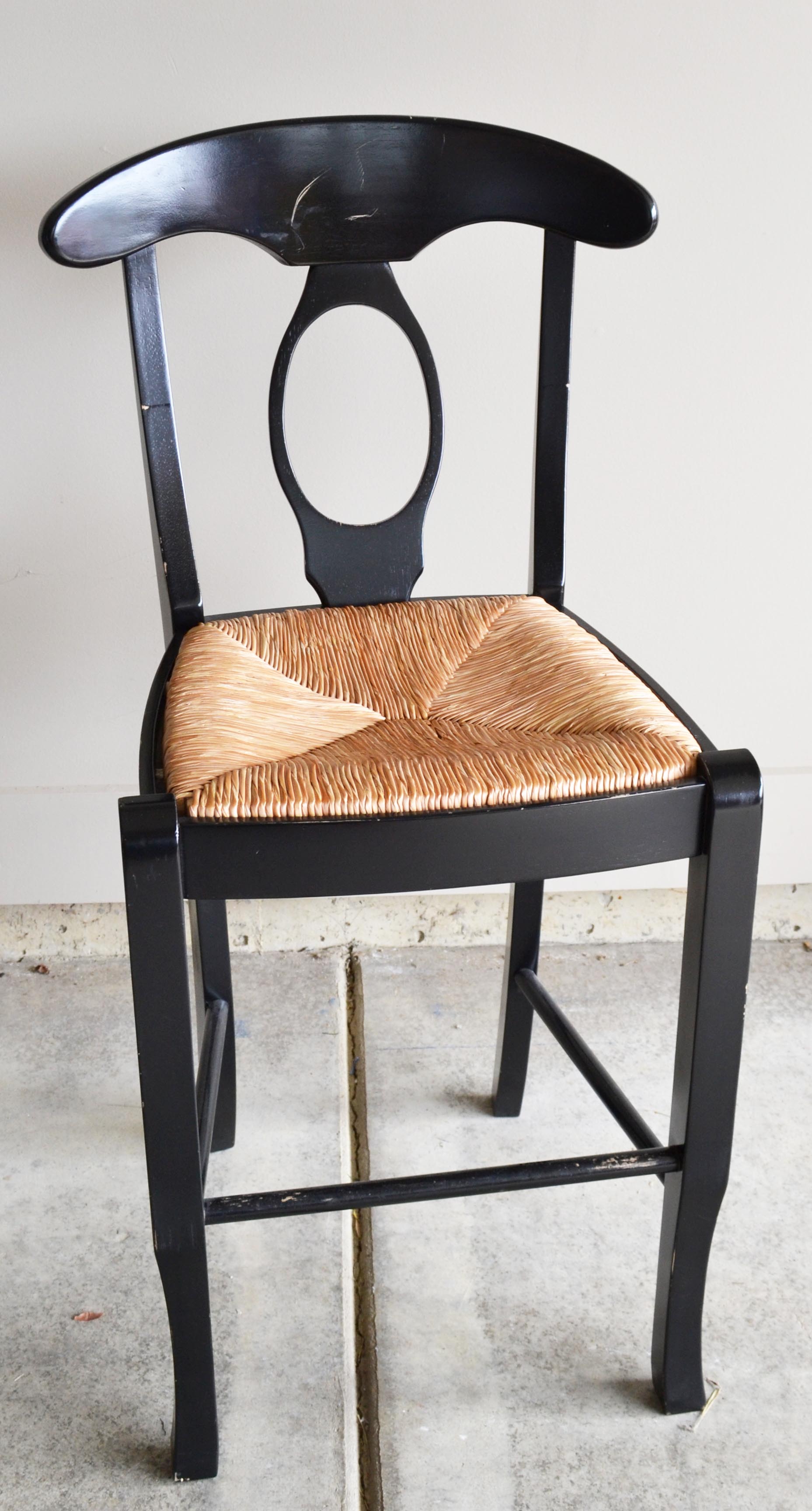 French Provincial Style Black Chair