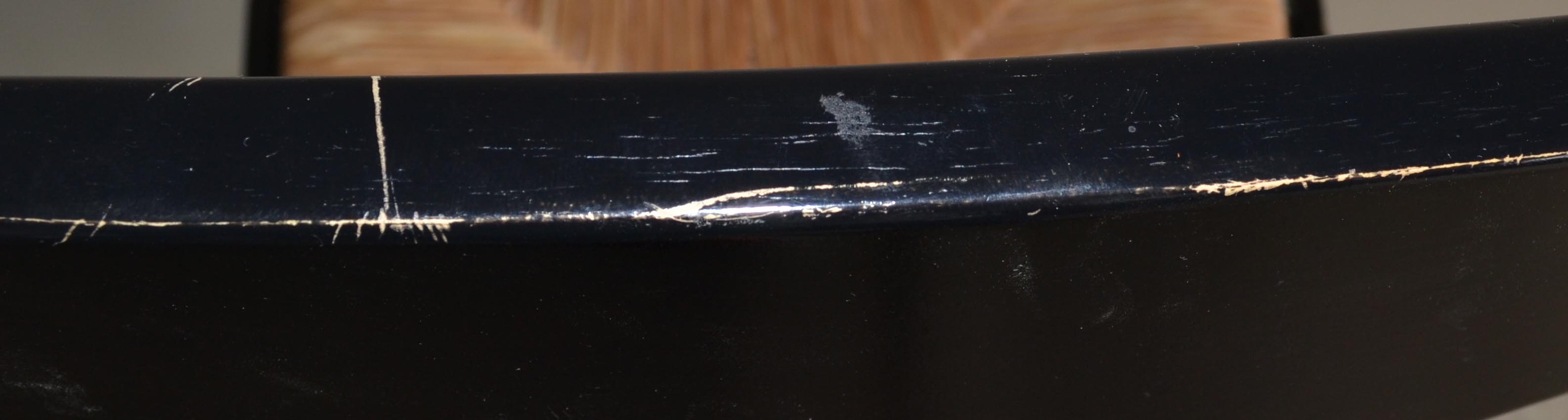 French Provincial Style Black Chair