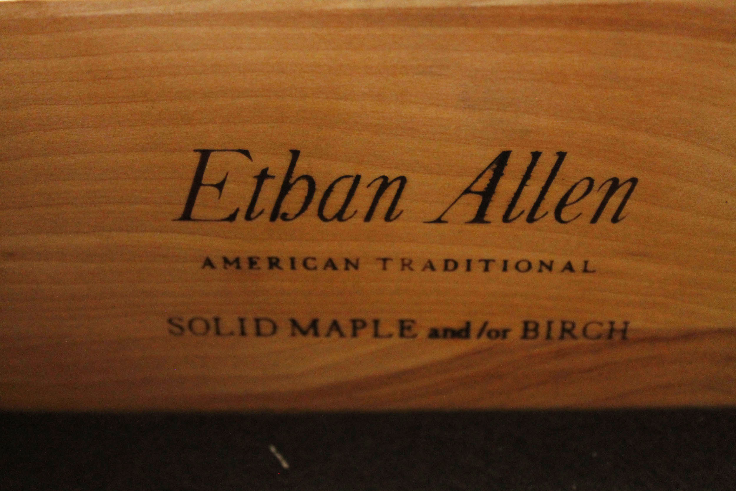 Ethan Allen Maple Hutch China Cabinet