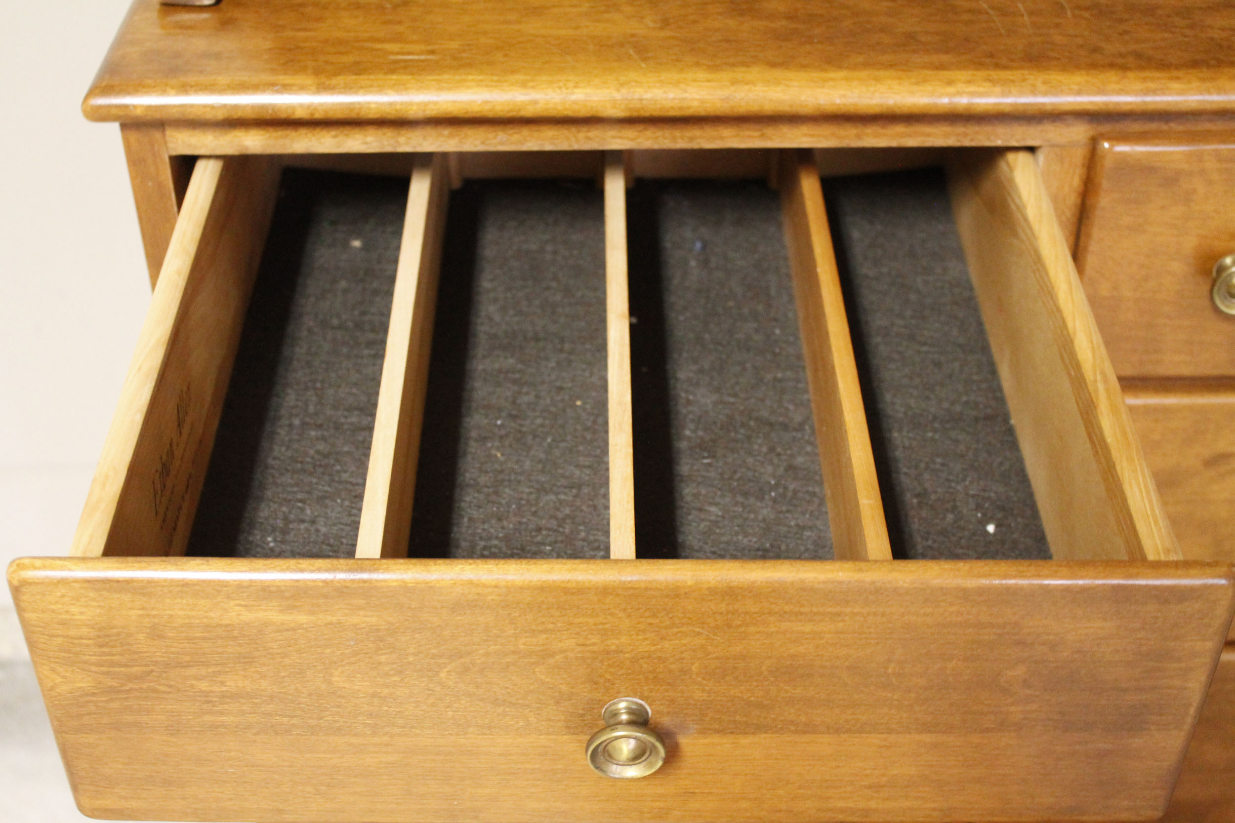 Ethan Allen Maple Hutch China Cabinet