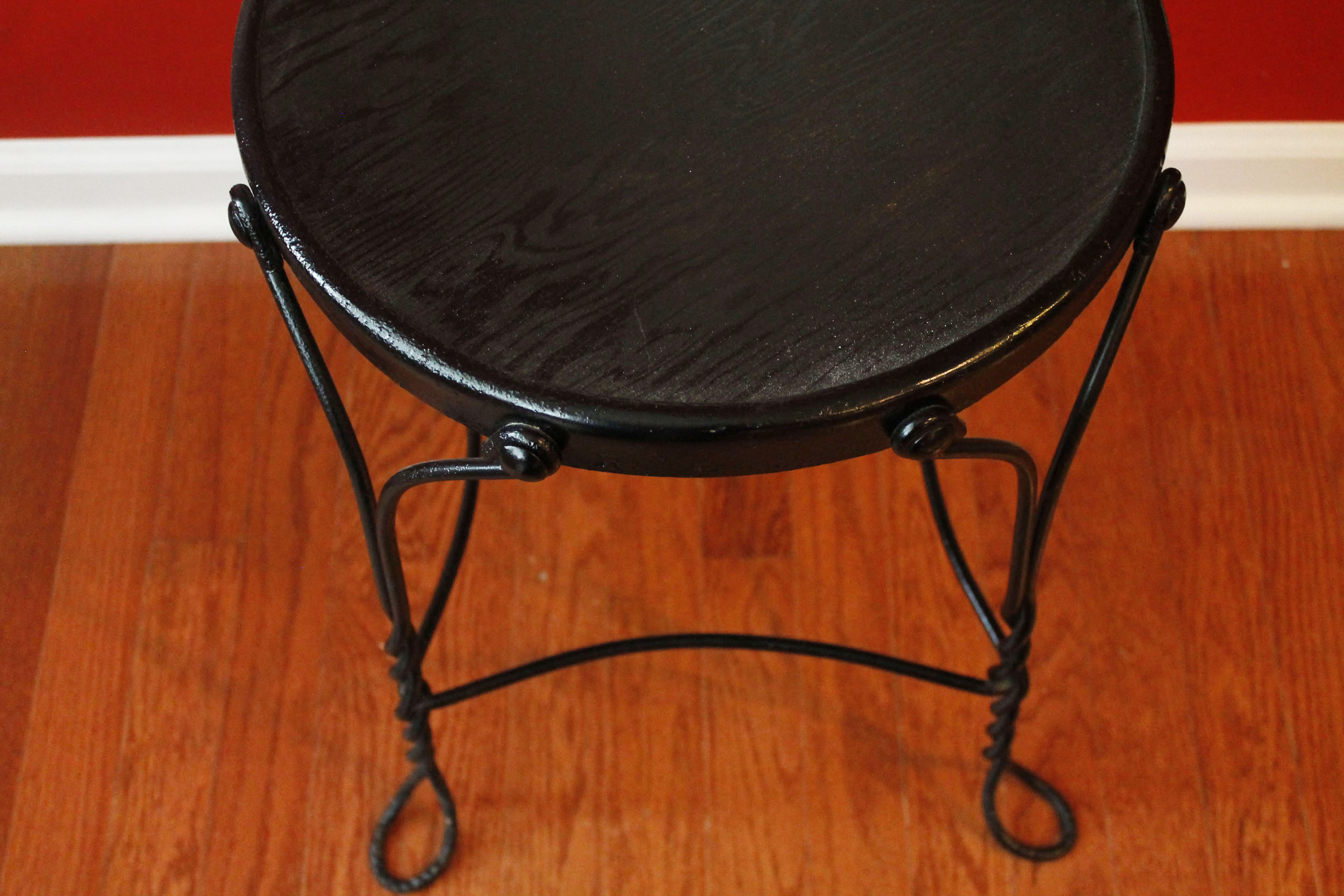 Vintage Twisted Metal Heart Chair