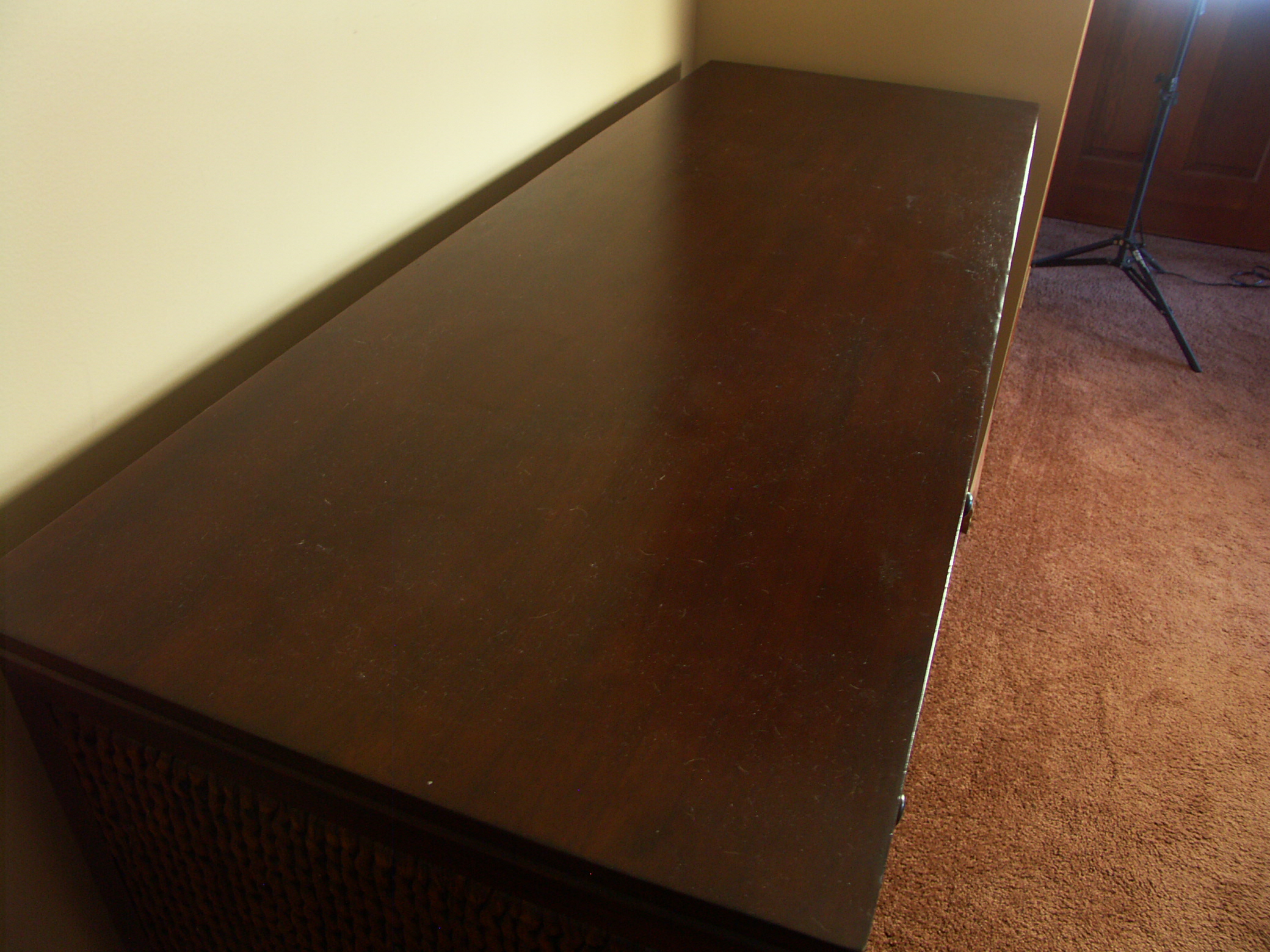 Contemporary Pier 1 Rattan and Wood Dresser