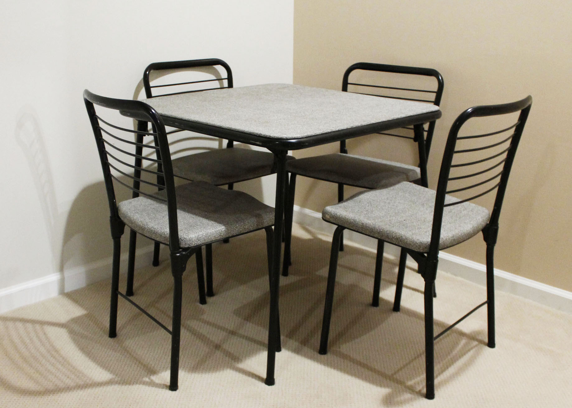 Vintage Cosco Fashion Fold Mid-Century Card Table and Chairs