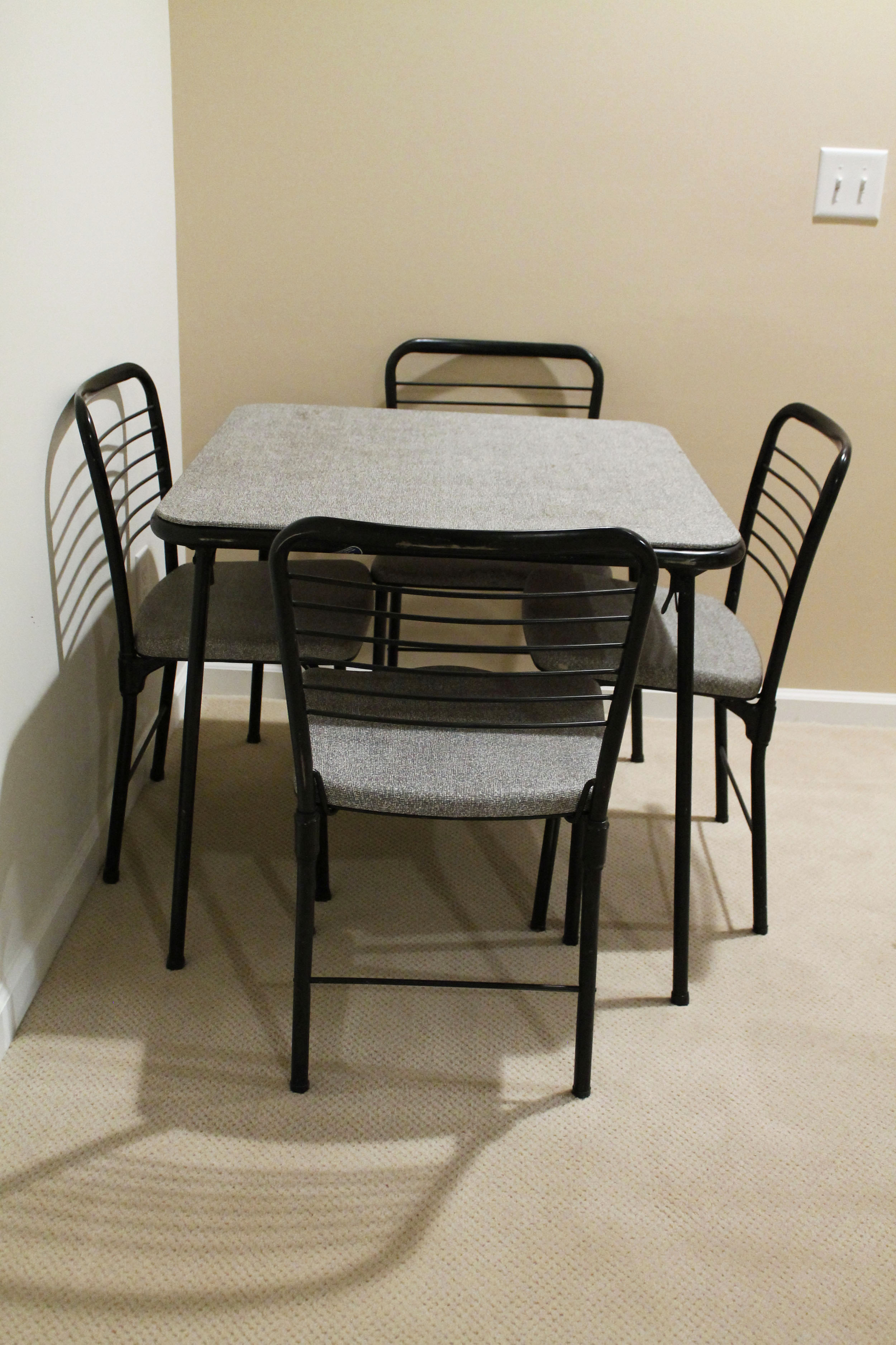Vintage Cosco Fashion Fold Mid-Century Card Table and Chairs
