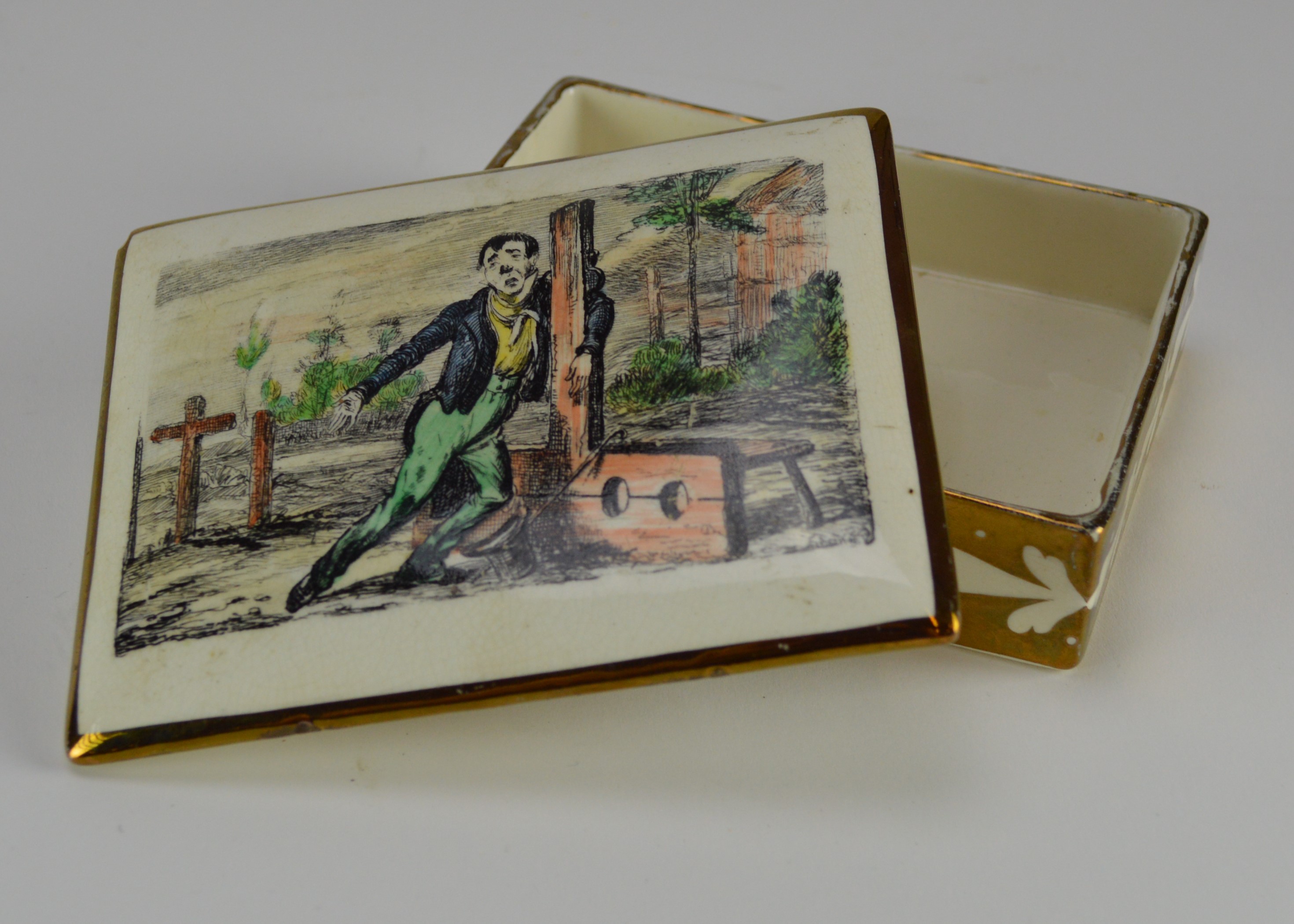 Vintage Gray's Pottery Trinket Box