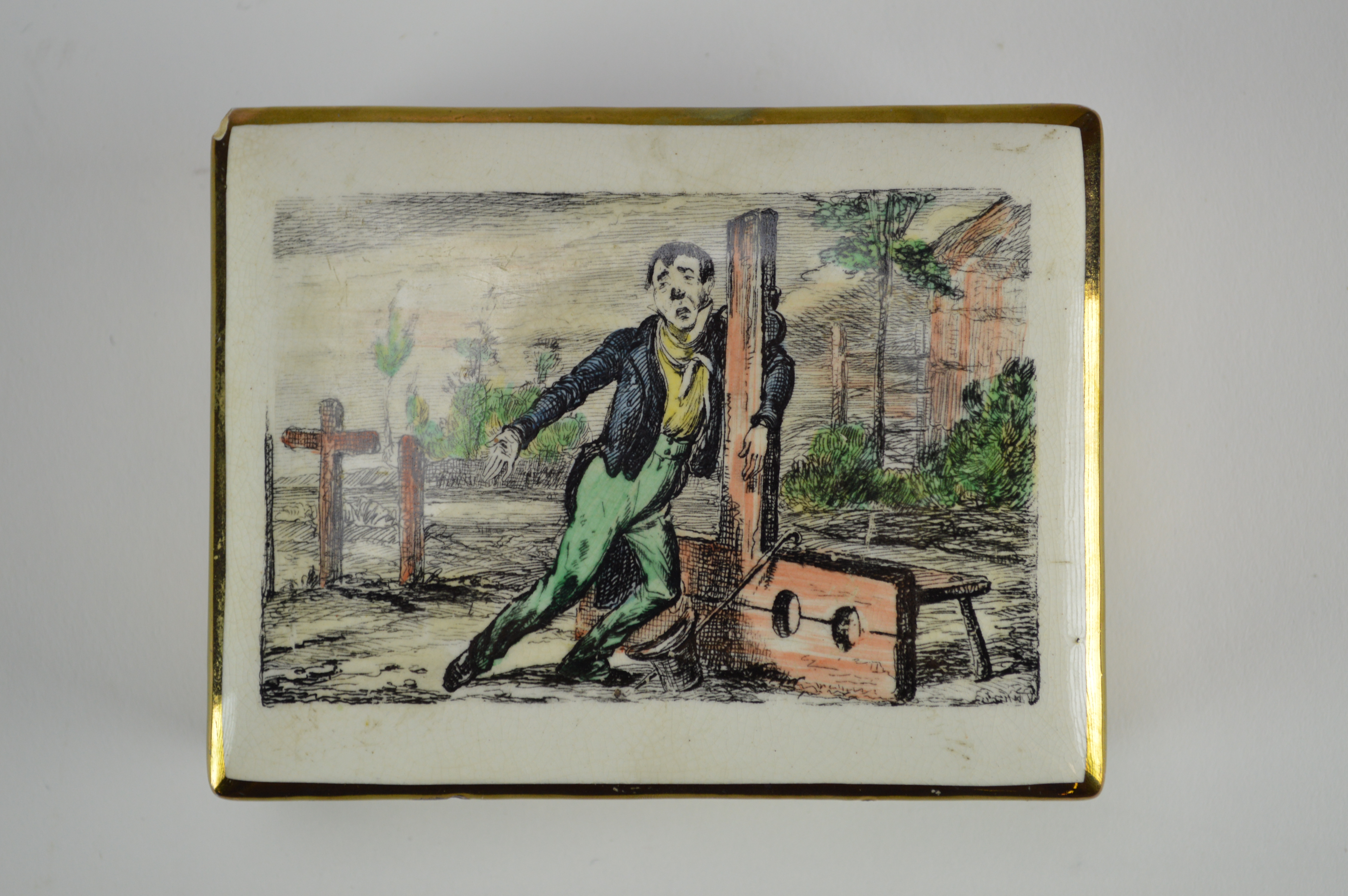 Vintage Gray's Pottery Trinket Box