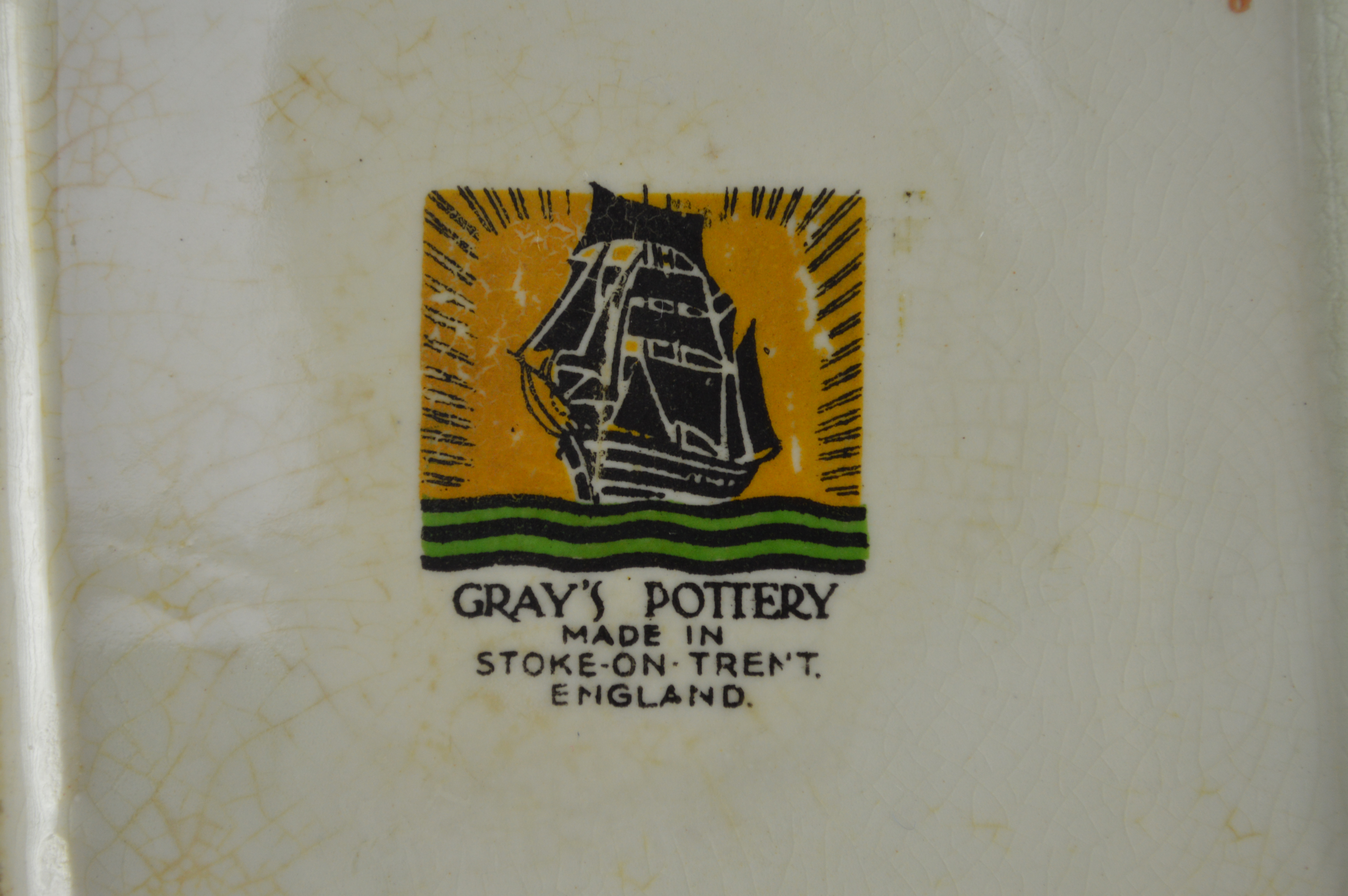 Vintage Gray's Pottery Trinket Box