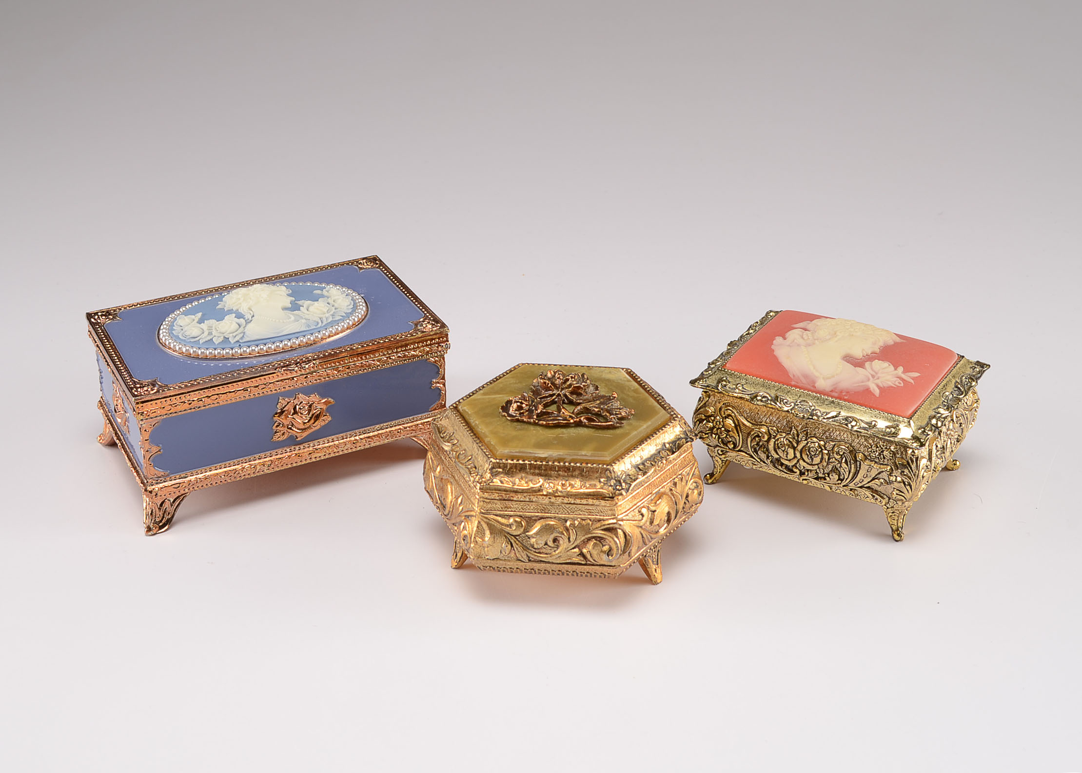 Three Vintage Music Boxes