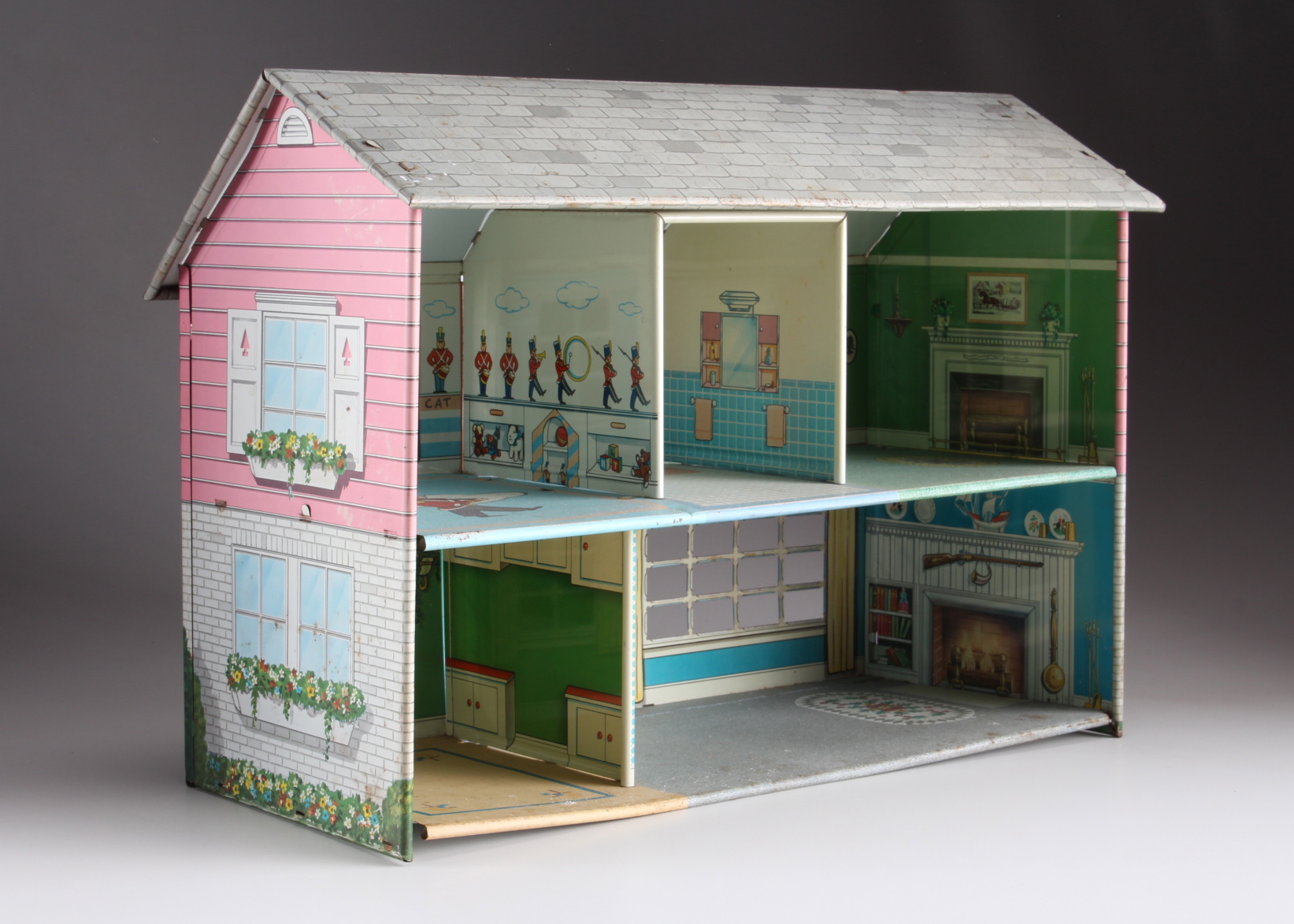 Vintage Pressed Metal Dollhouse