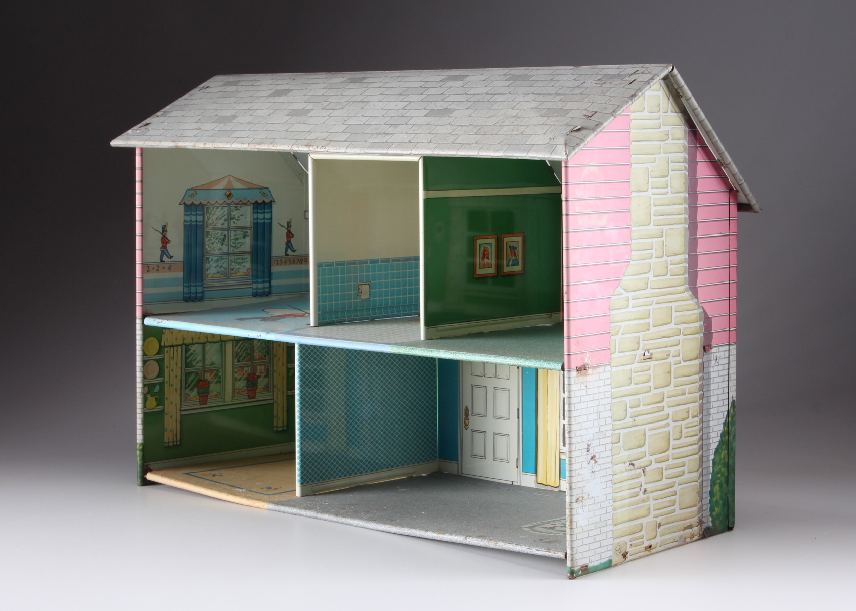 Vintage Pressed Metal Dollhouse