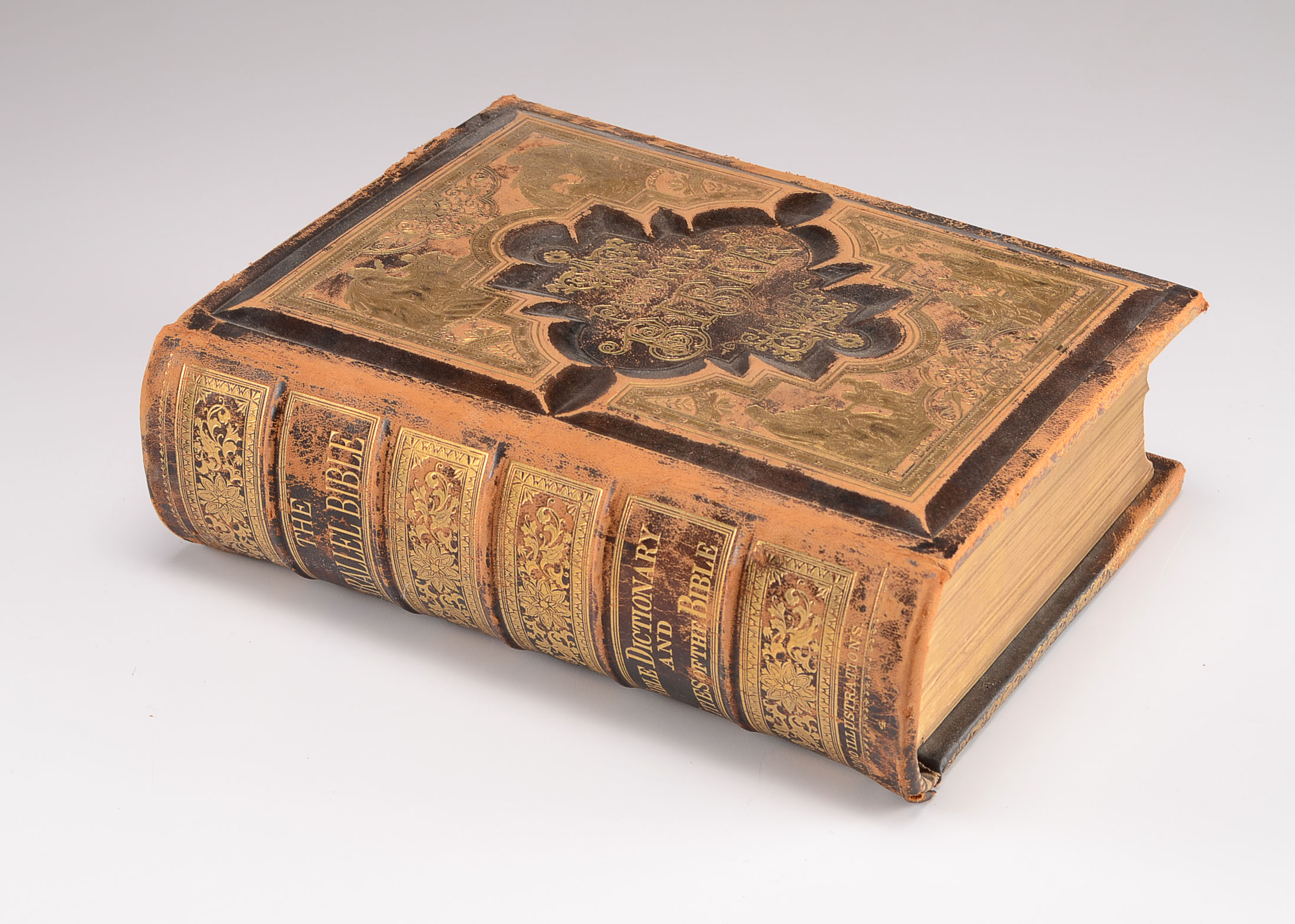 1885 Leather Bound Pictorial Bible 