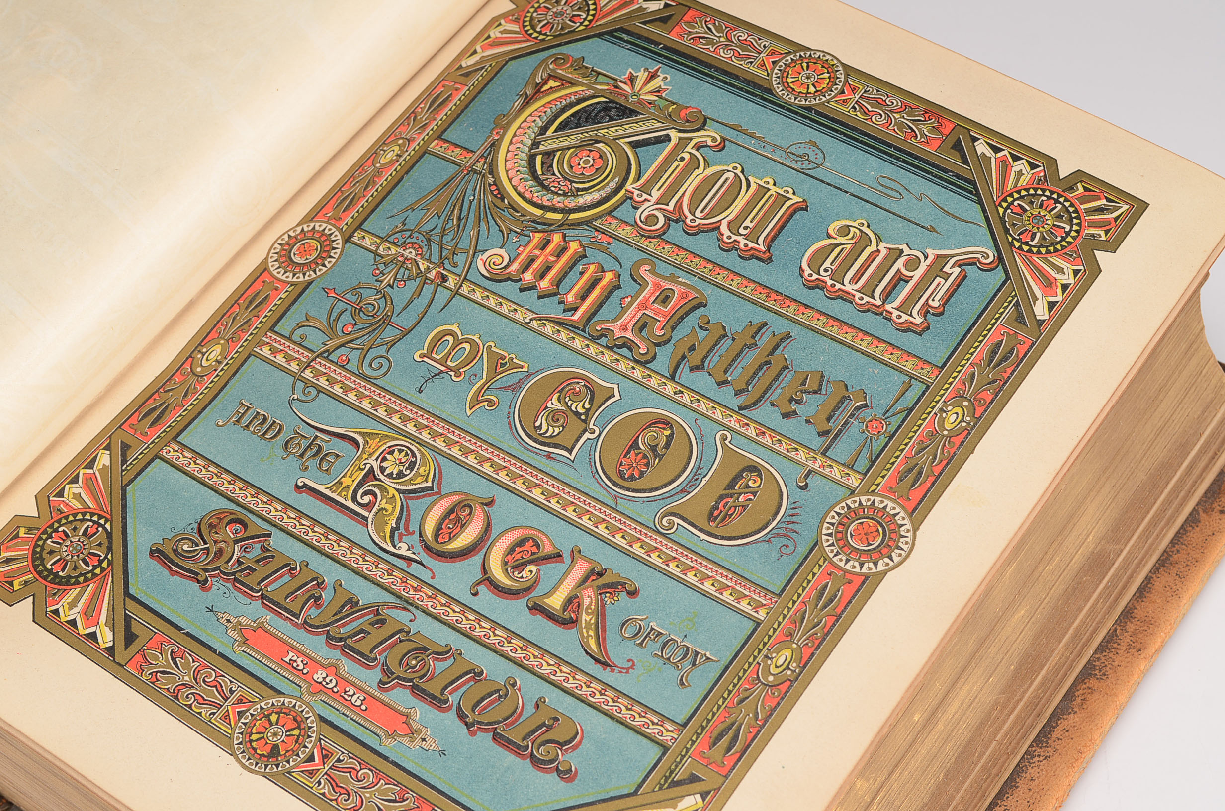 1885 Leather Bound Pictorial Bible 