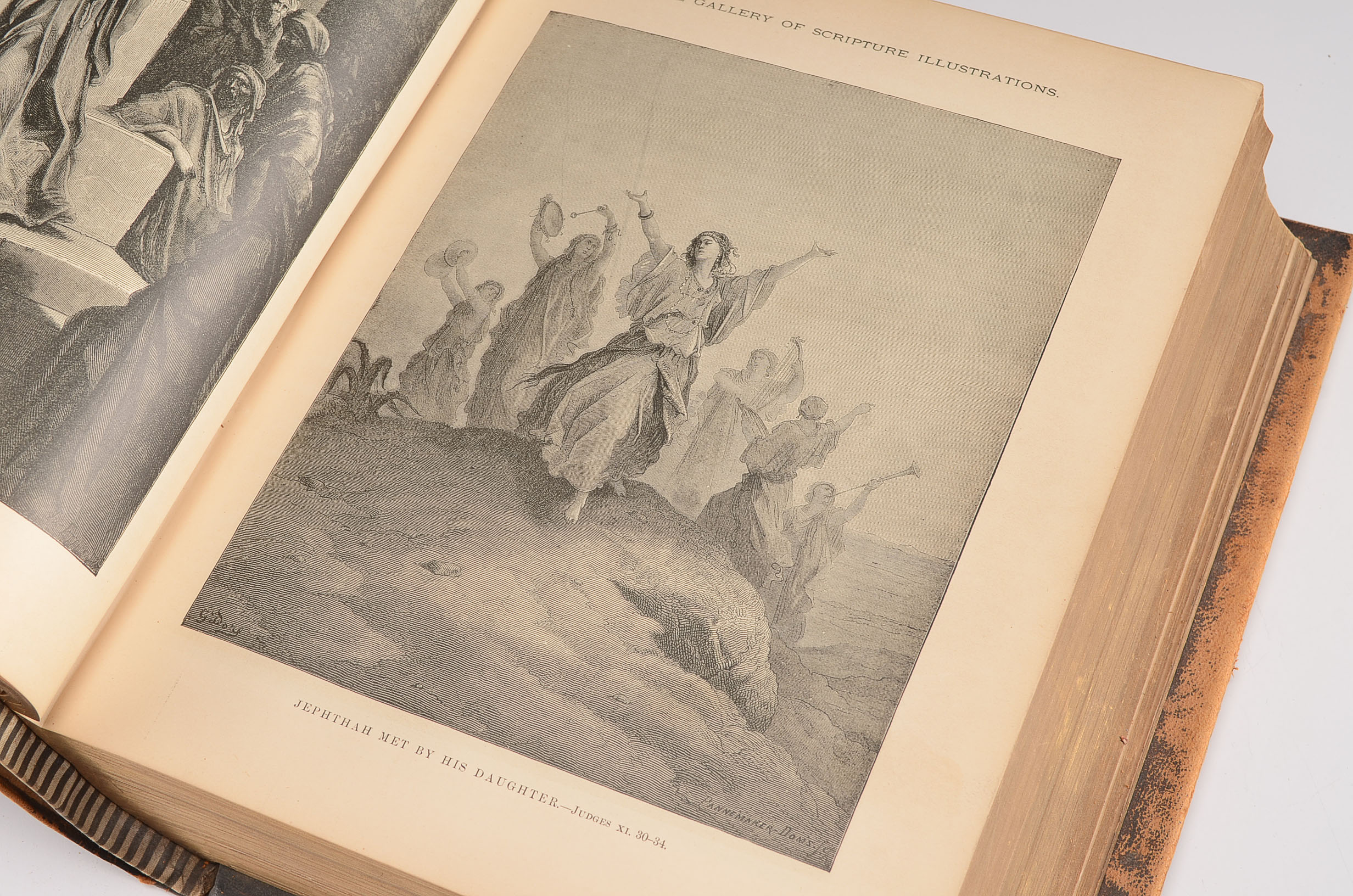 1885 Leather Bound Pictorial Bible 