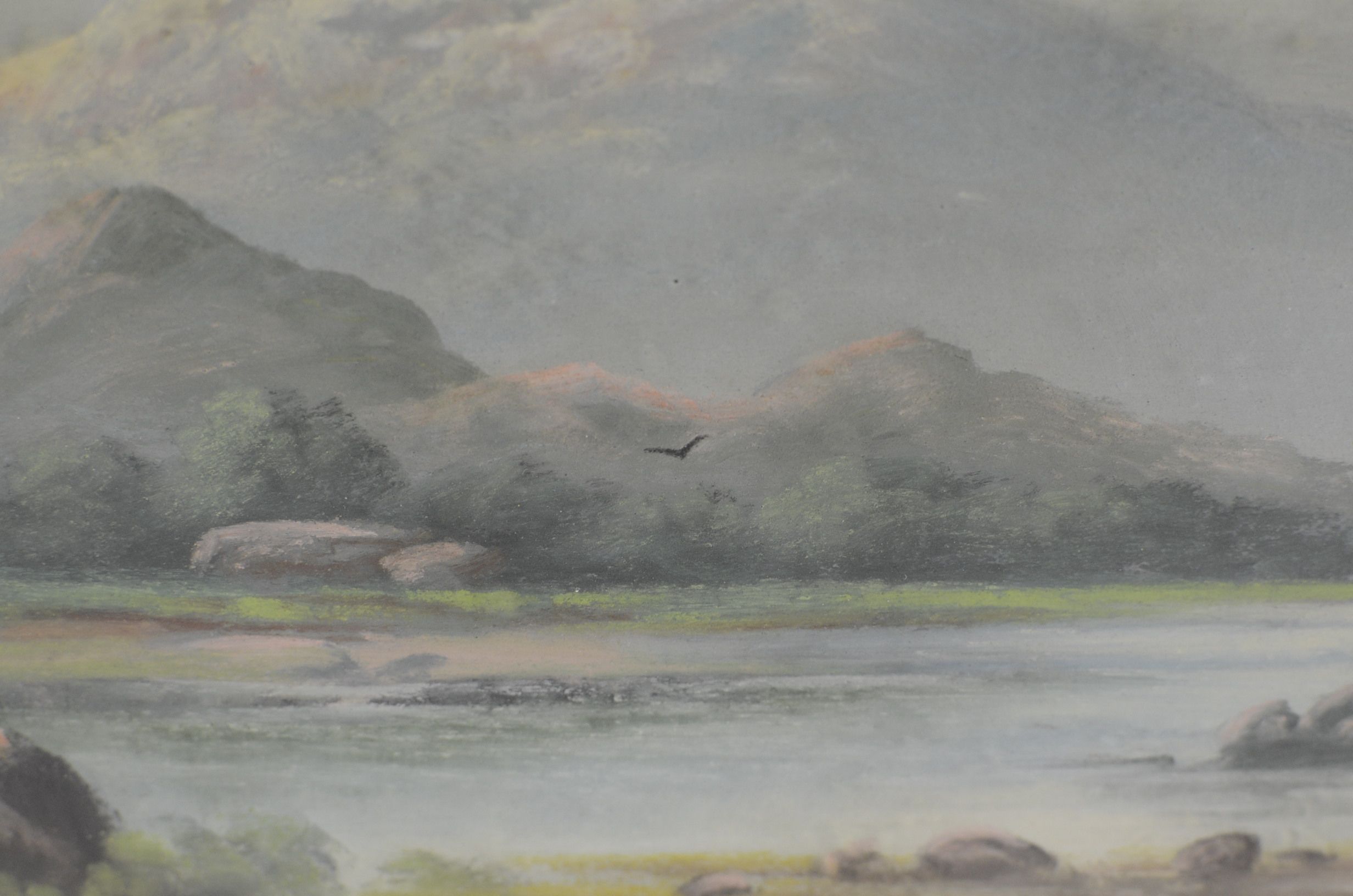 Vintage Original Pastel Chalk Landscape Signed 'Frisch'