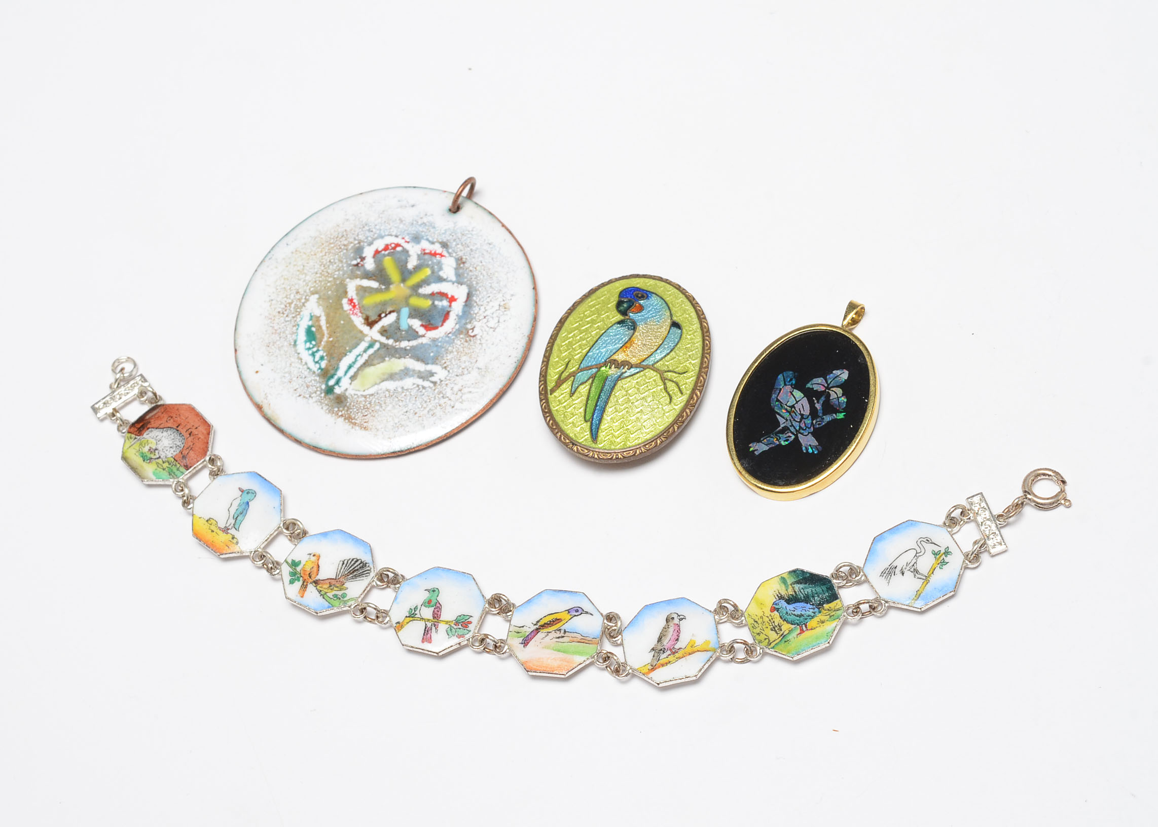 Group of Bird Themed Jewelry