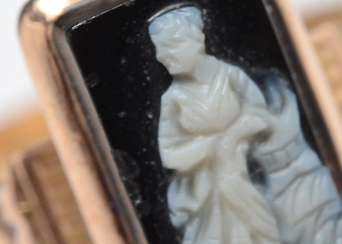 Early 20th Century Sardonyx Cameo Style Ring