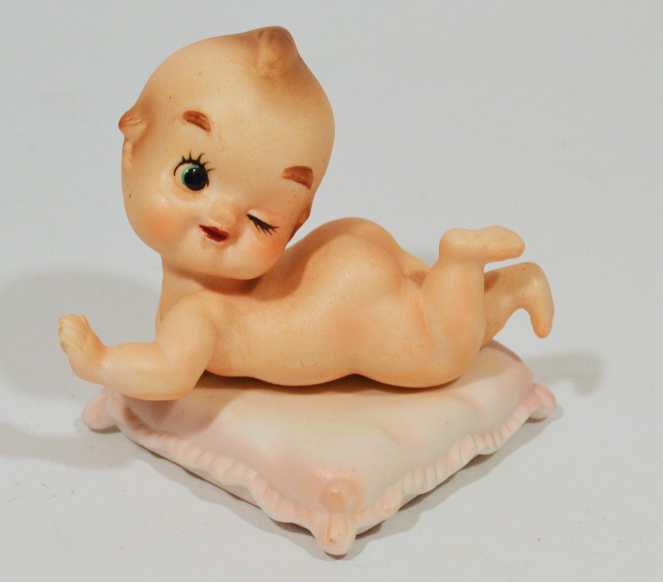 Porcelain Napco Ware Kewpie Dolls on Pillows