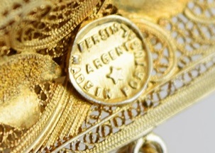 A Vintage Gold Vermeil Filigree Bracelet Made in Portugal