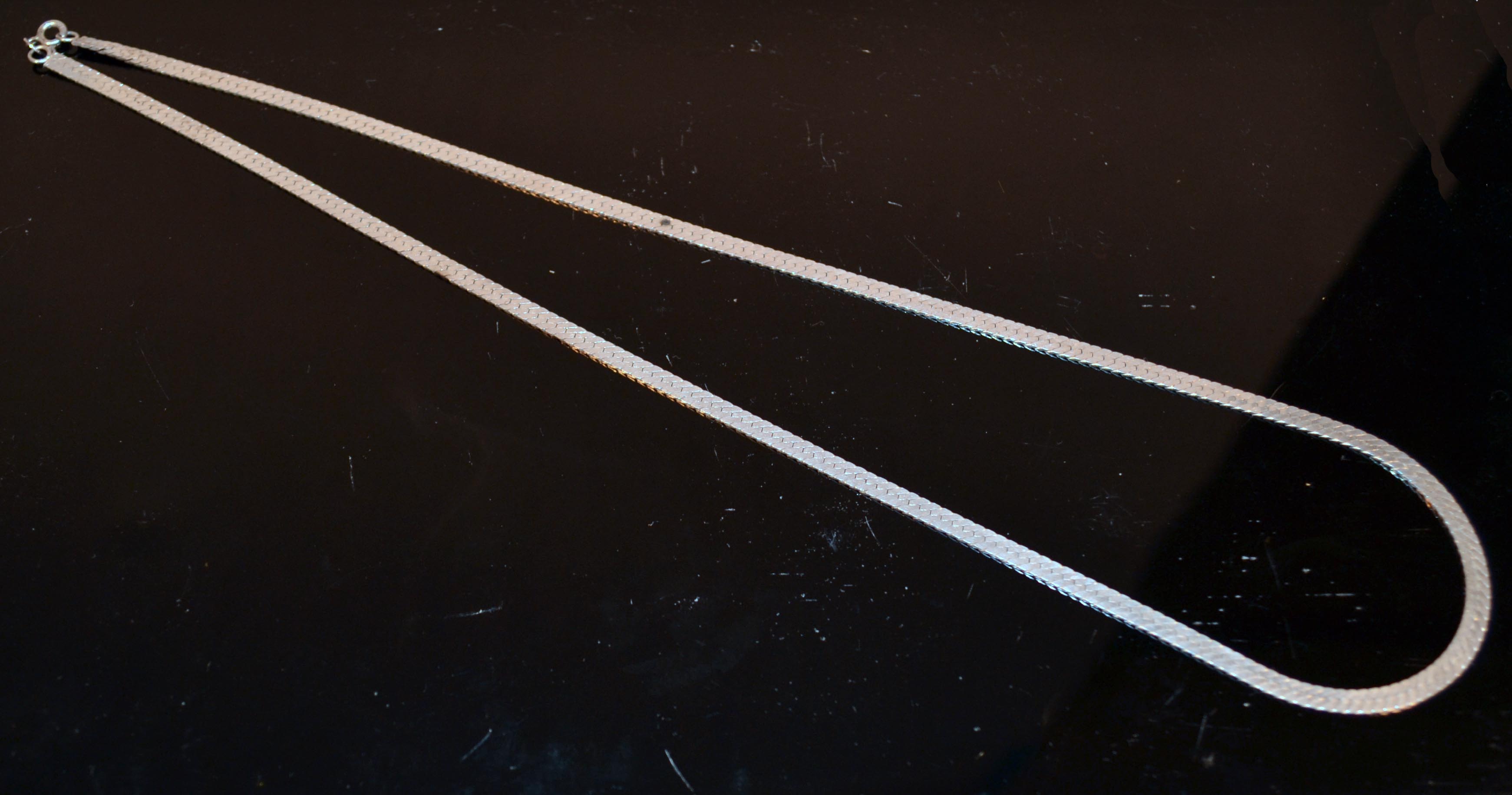 Sterling Silver Herringbone Necklace and Bracelet