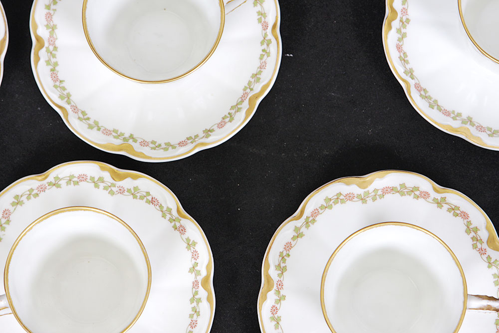 Pretty Set of Demitasse Cups and Saucers