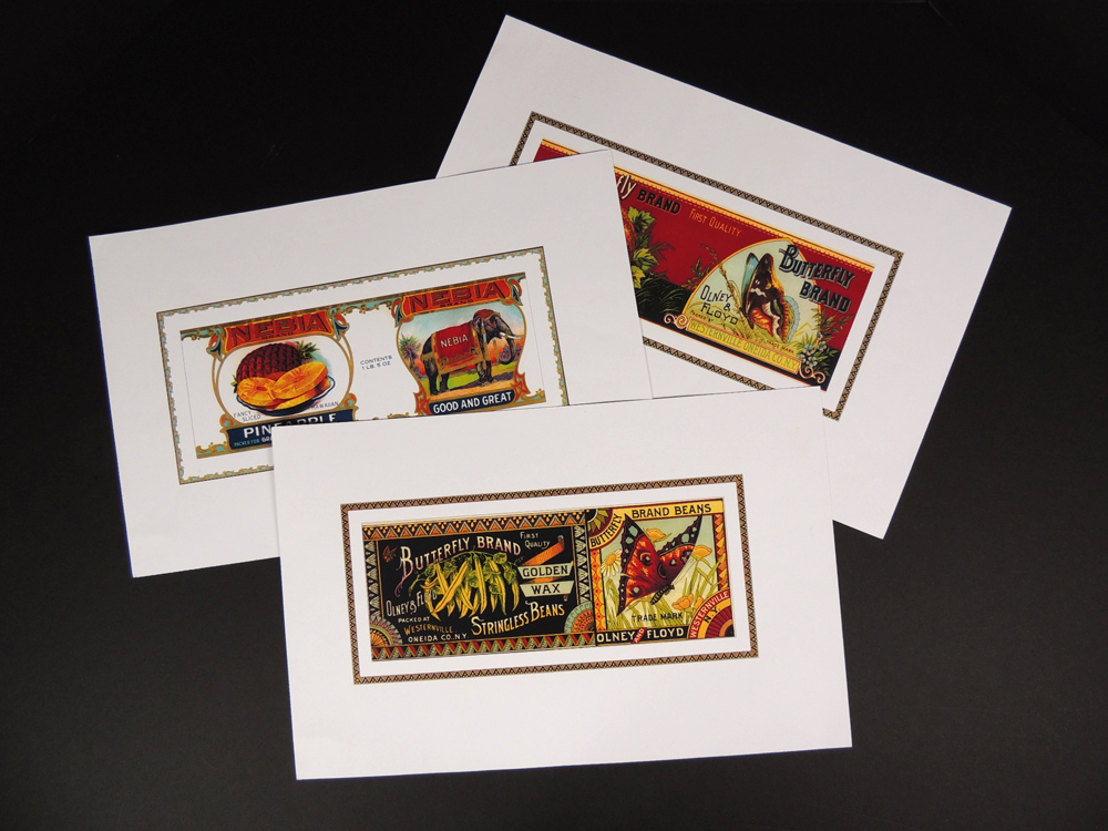 Antique Reproduction Tin Can Paper Labels