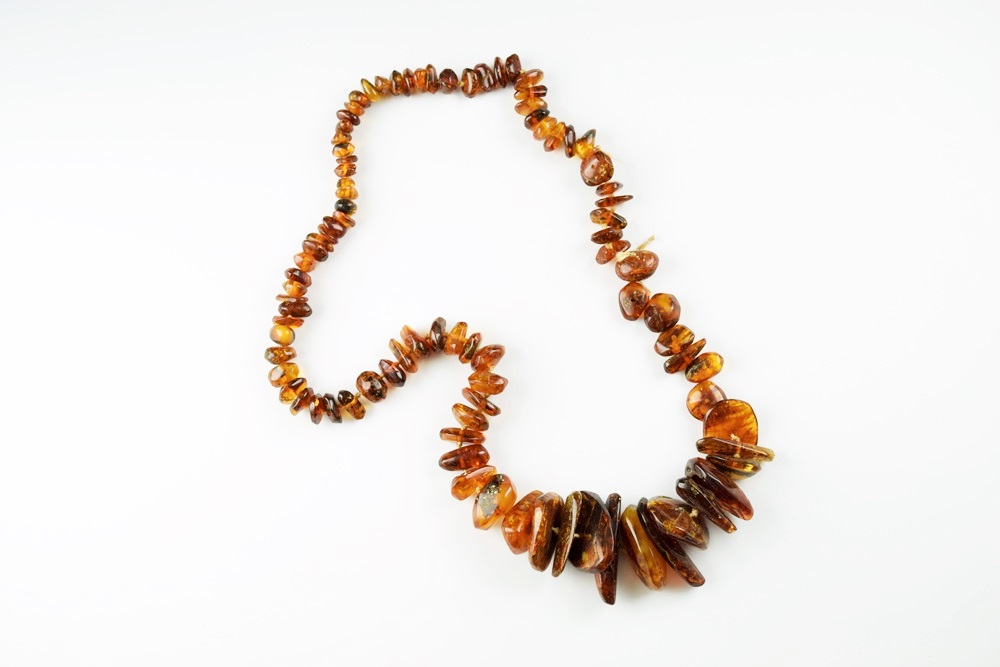 Chunky Polished Amber Bead Necklace