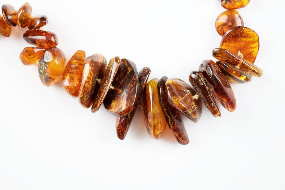 Chunky Polished Amber Bead Necklace