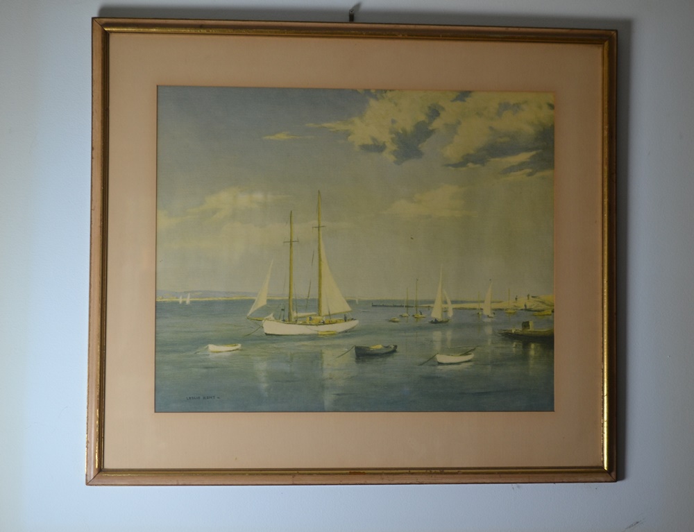 Sail Boat Lithograph By Leslie Kent