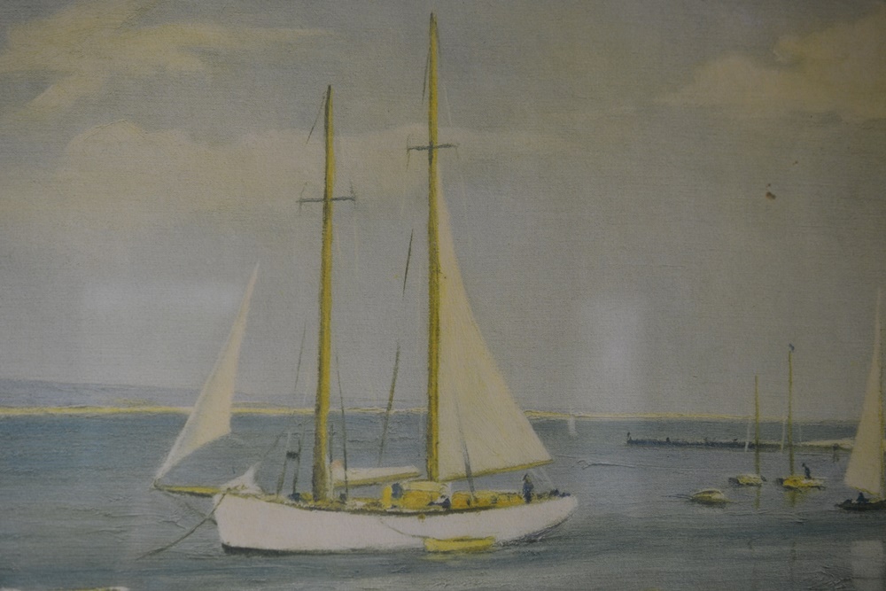 Sail Boat Lithograph By Leslie Kent