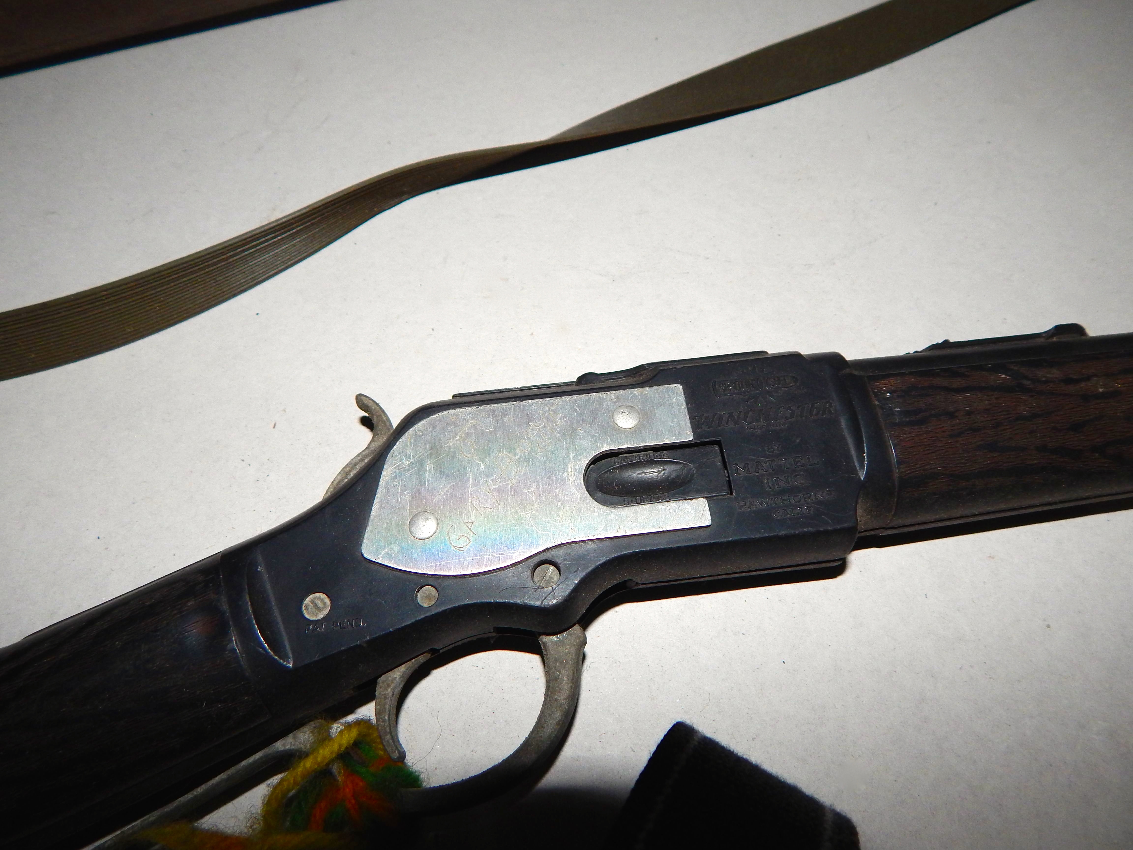 Vintage Halloween Tin Items and Two Vintage Toy Guns