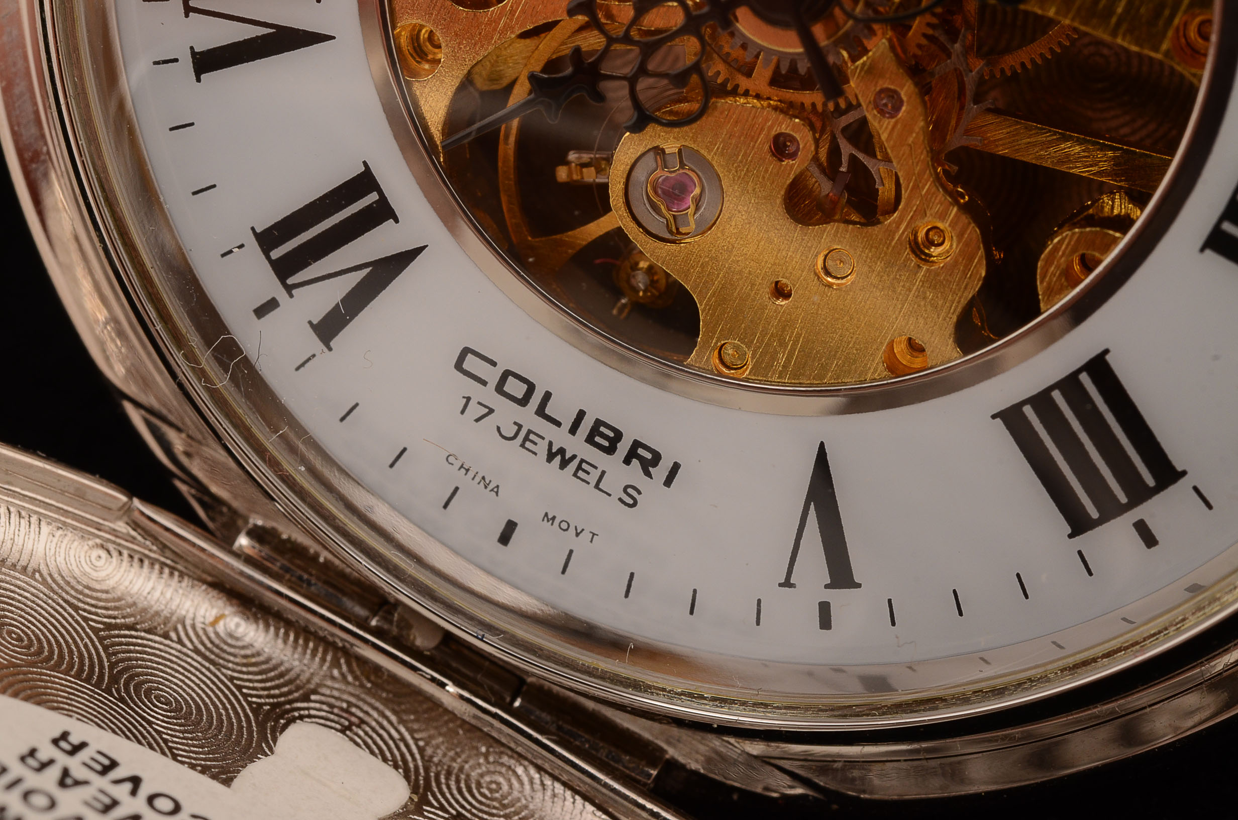 Colibri 17 Jewels Silver Tone Pocket Watch