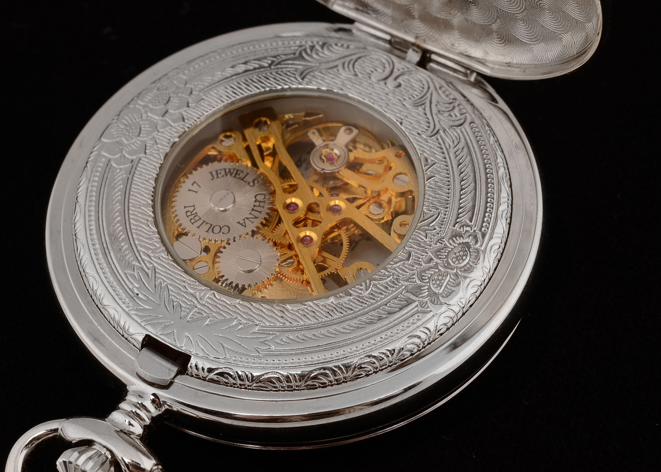 Colibri 17 Jewels Silver Tone Pocket Watch