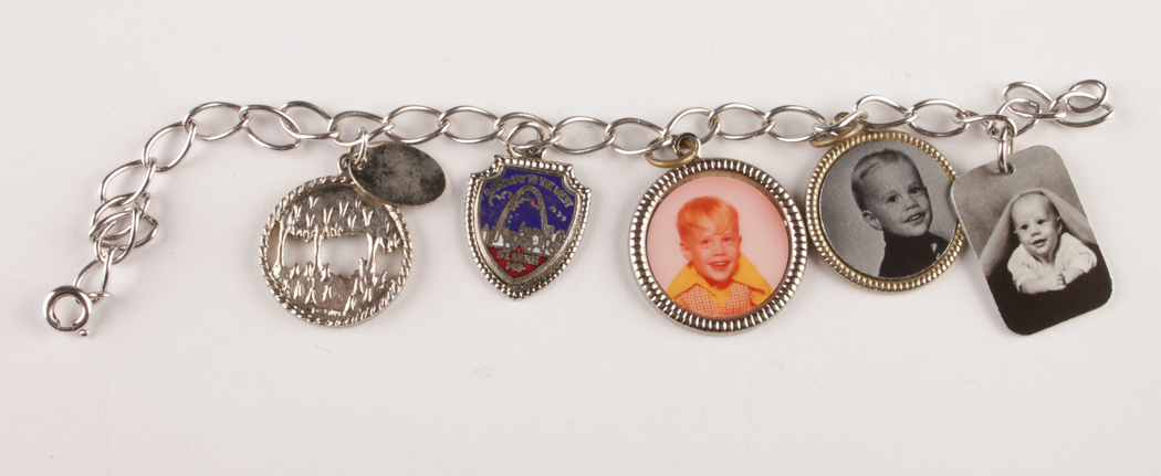 Charm Bracelet with Some Sterling Charms & Cat Earrings