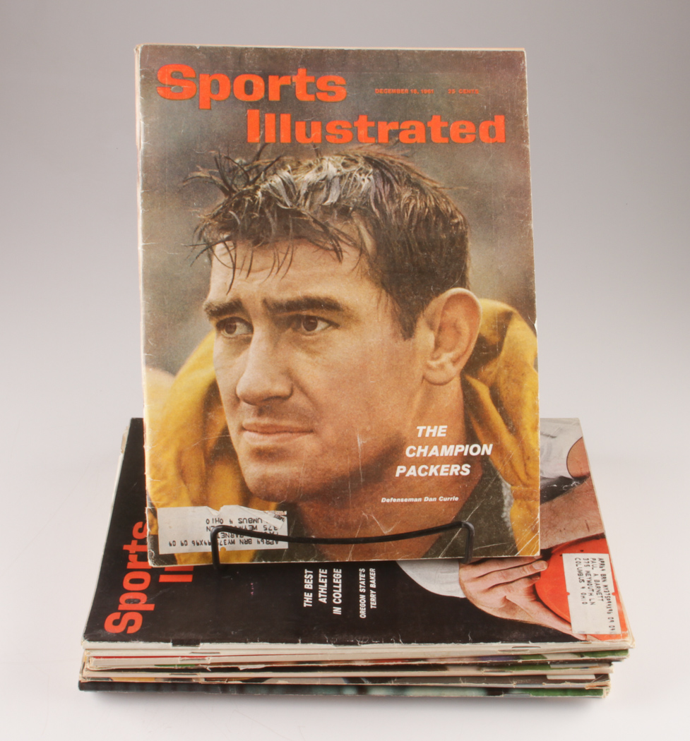 Thirteen Vintage Sports Illustrated Magazines